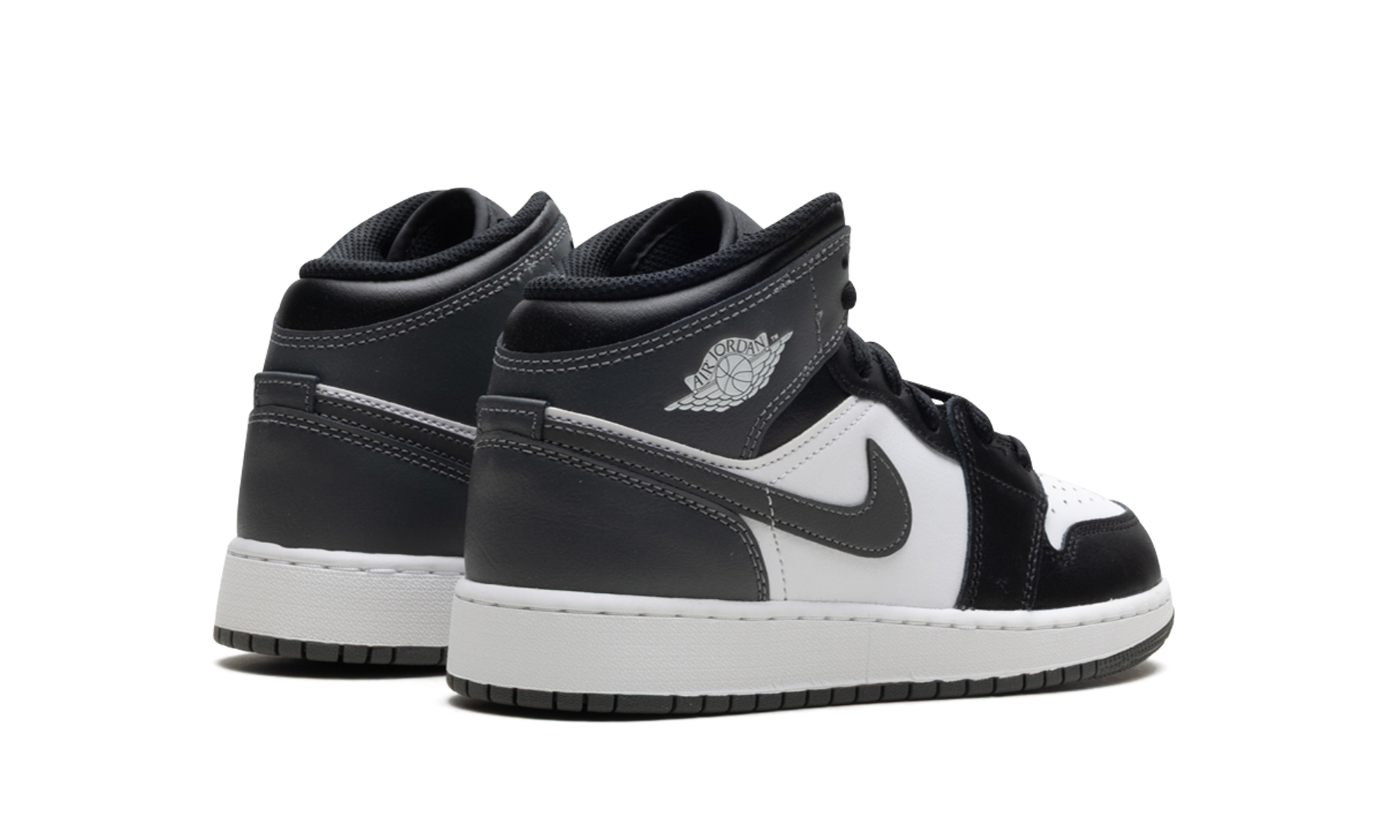 Jordan 1 Mid Black White Iron Grey (GS) 4