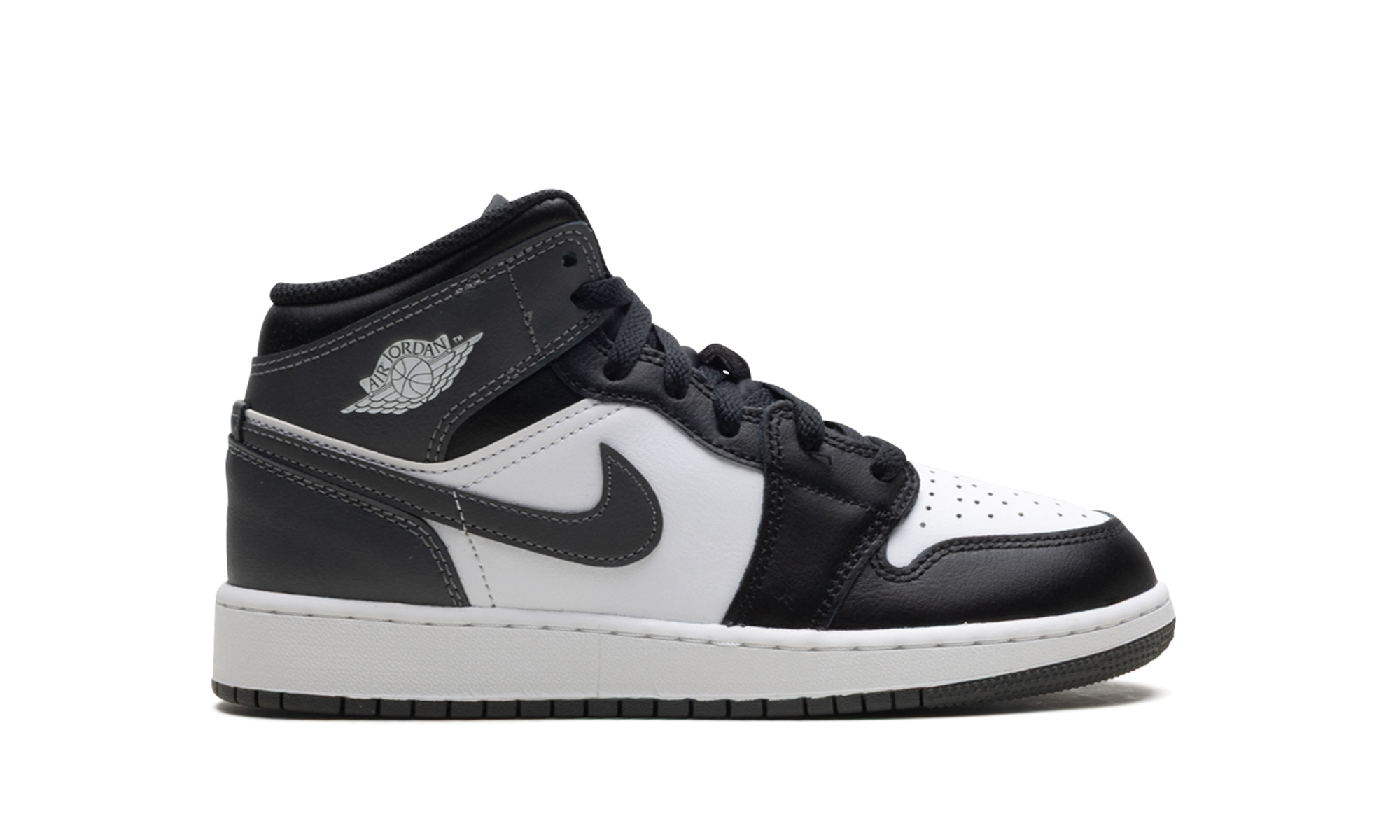 Jordan 1 Mid Black White Iron Grey (GS) 7