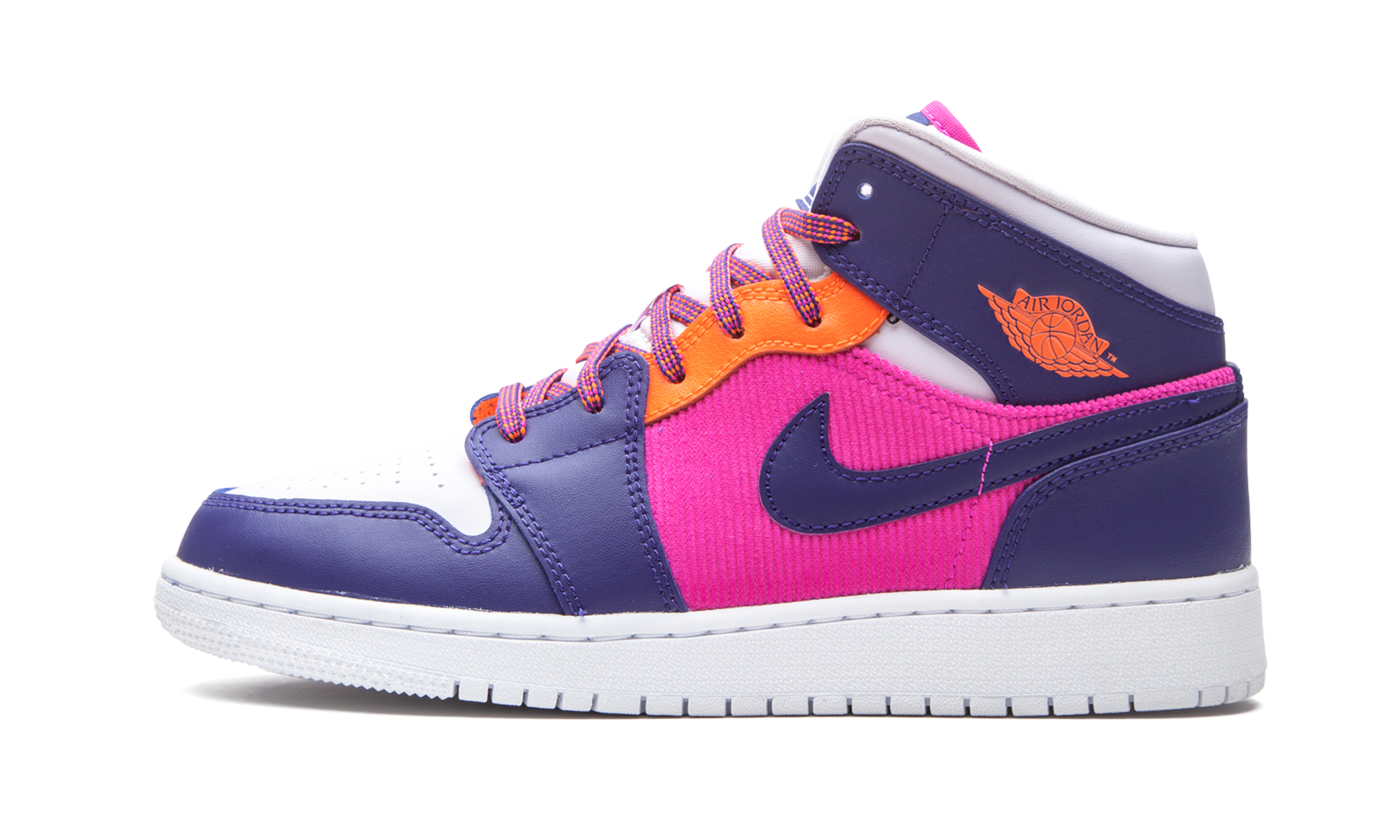 Jordan 1 Mid Fire Pink Barely Grape (GS) 1
