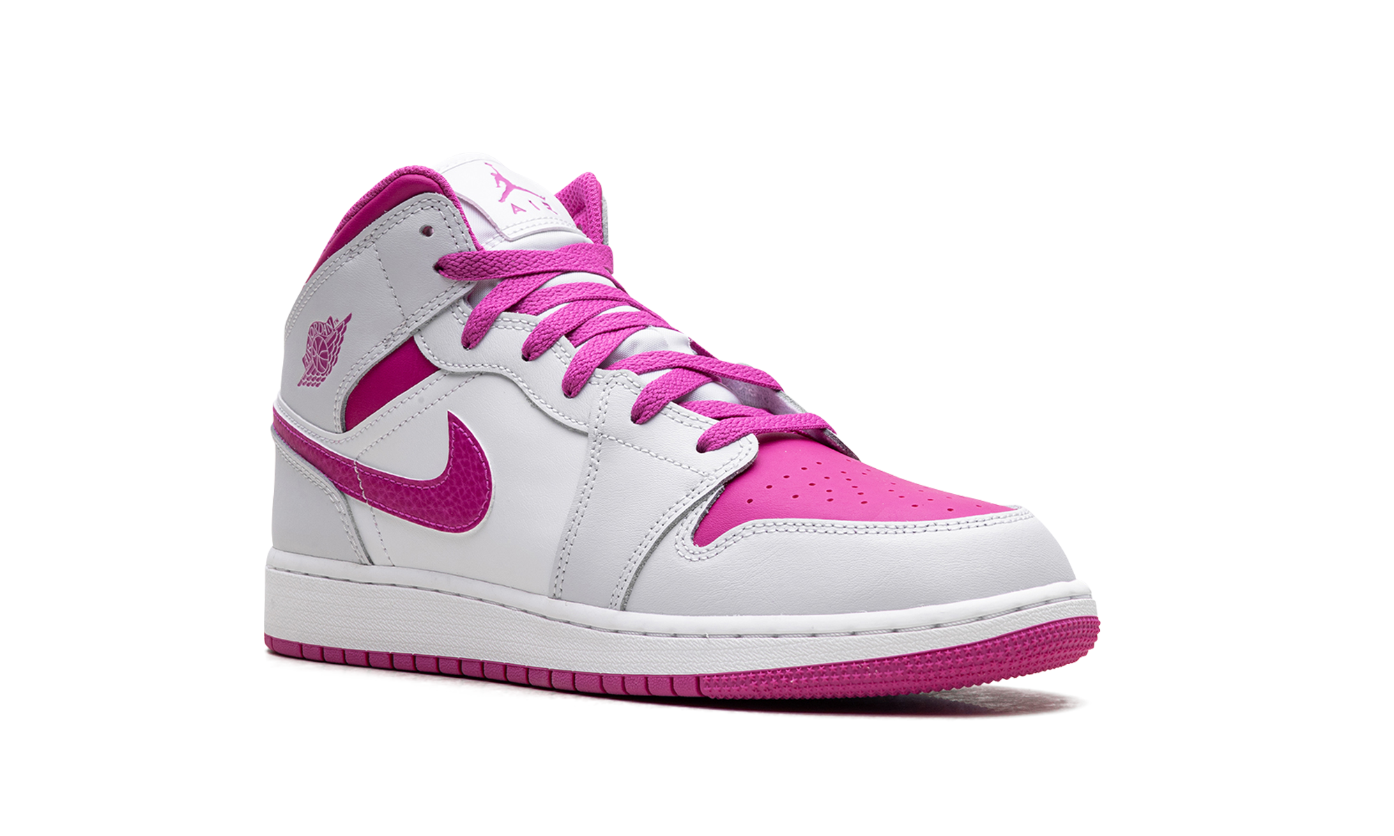 Jordan 1 Mid Fire Pink (GS) 2