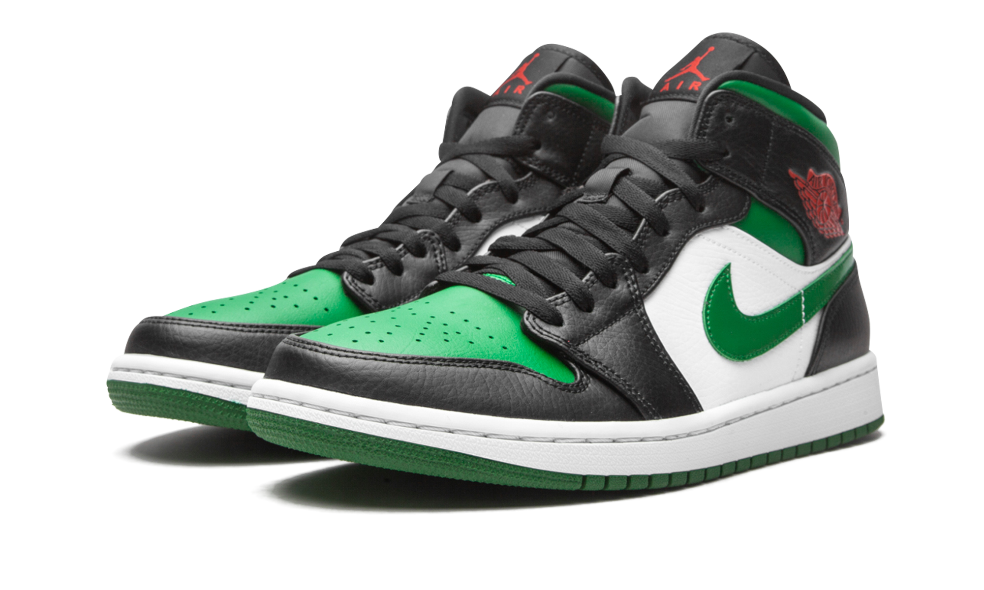 Jordan 1 Mid Green Toe 3