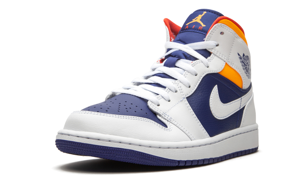 Jordan 1 Mid Royal Blue Laser Orange 5