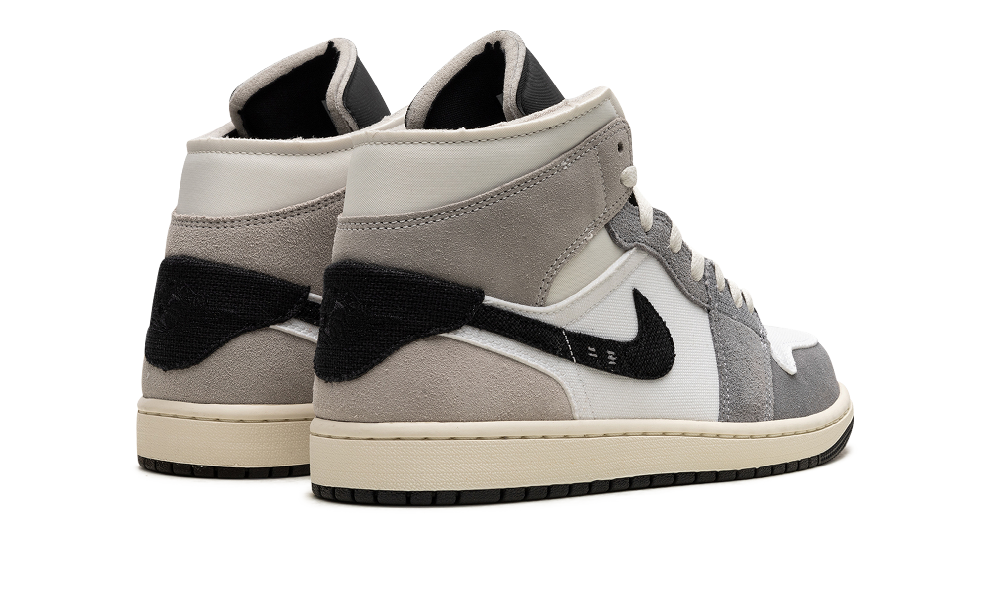 Jordan 1 Mid SE Craft White Cement Grey Black 4