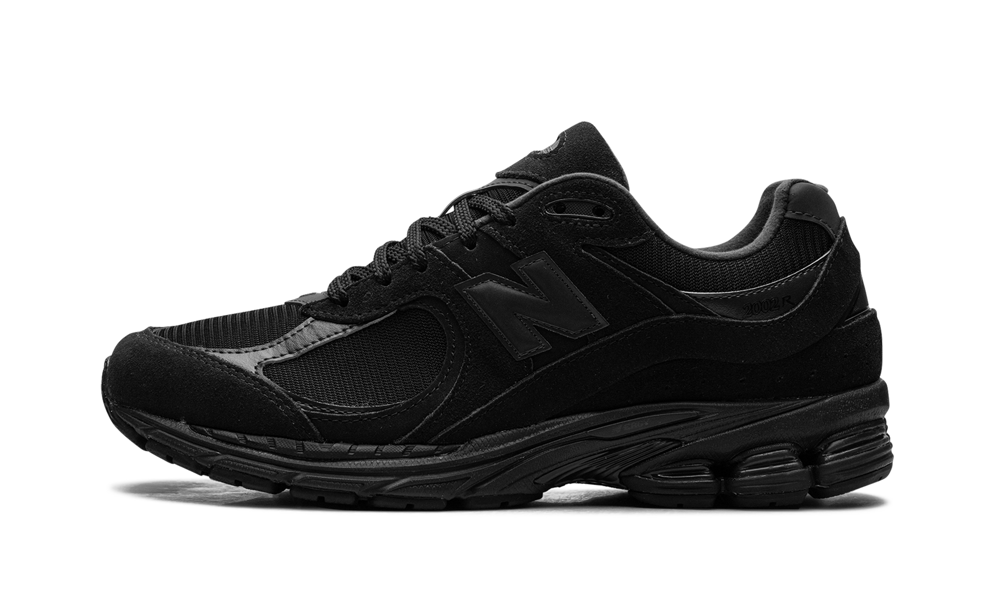 New Balance 2002R Triple Black Suede 1