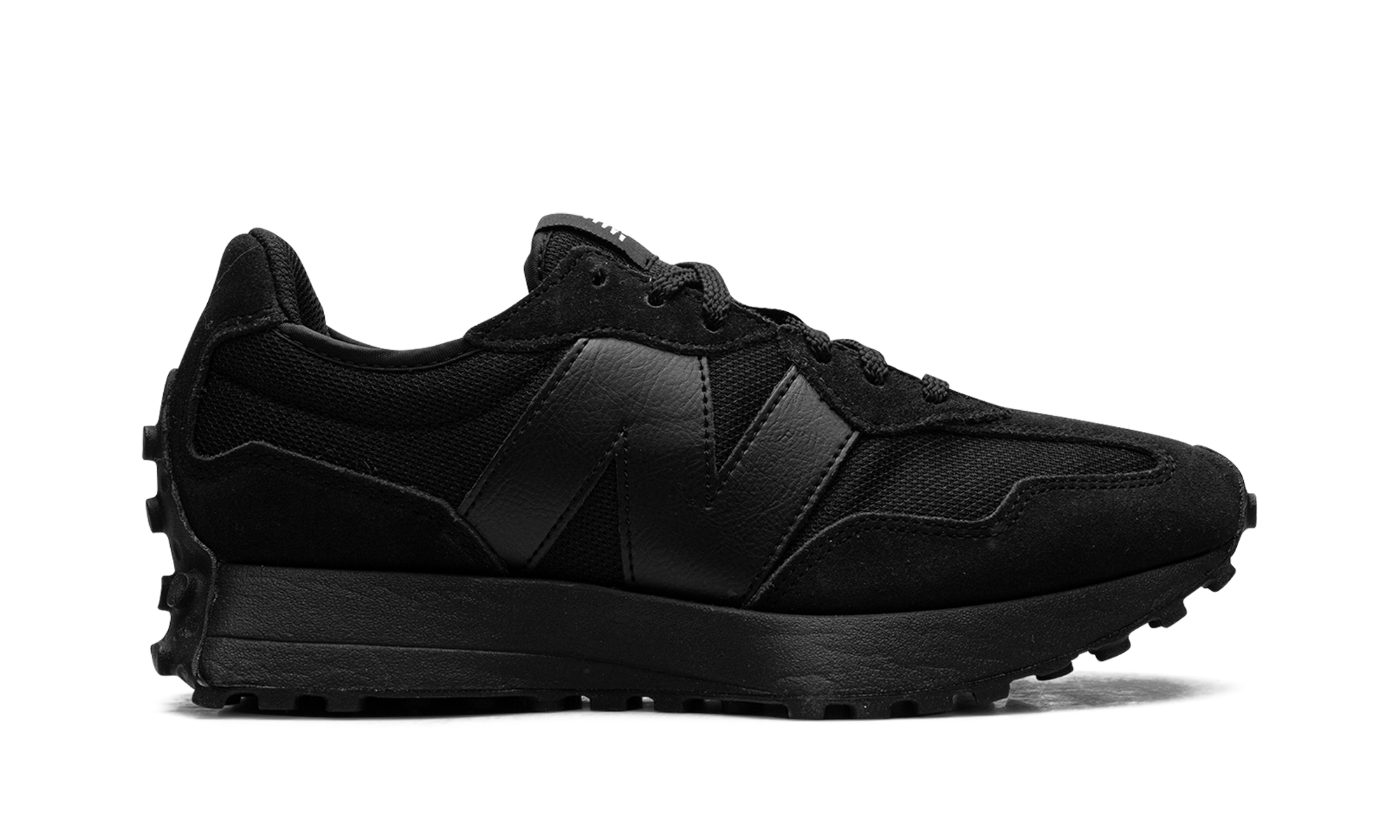 New Balance 327 Black White Tongue Logo 7