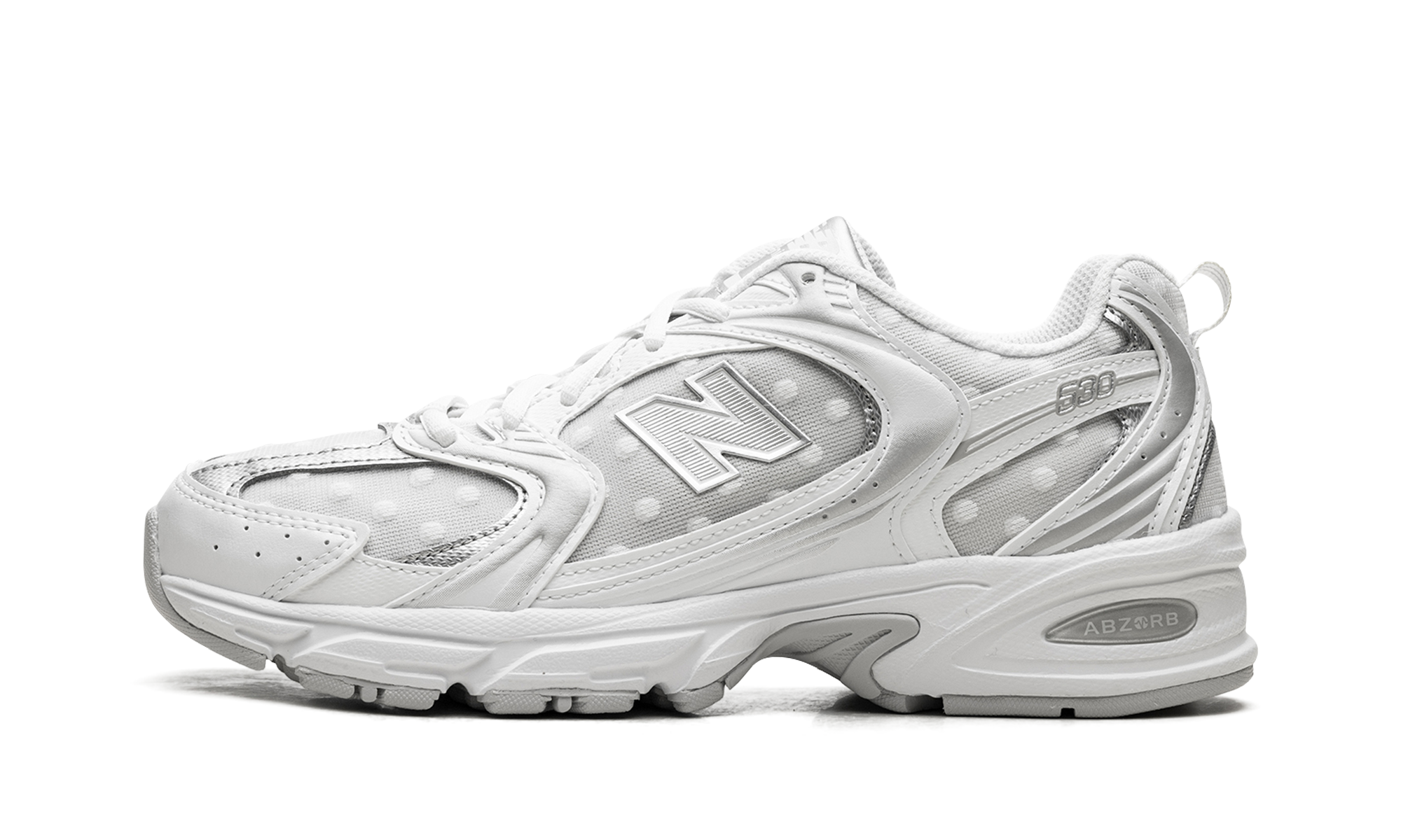 New Balance 530 Silver Metallic Polka Dots 1
