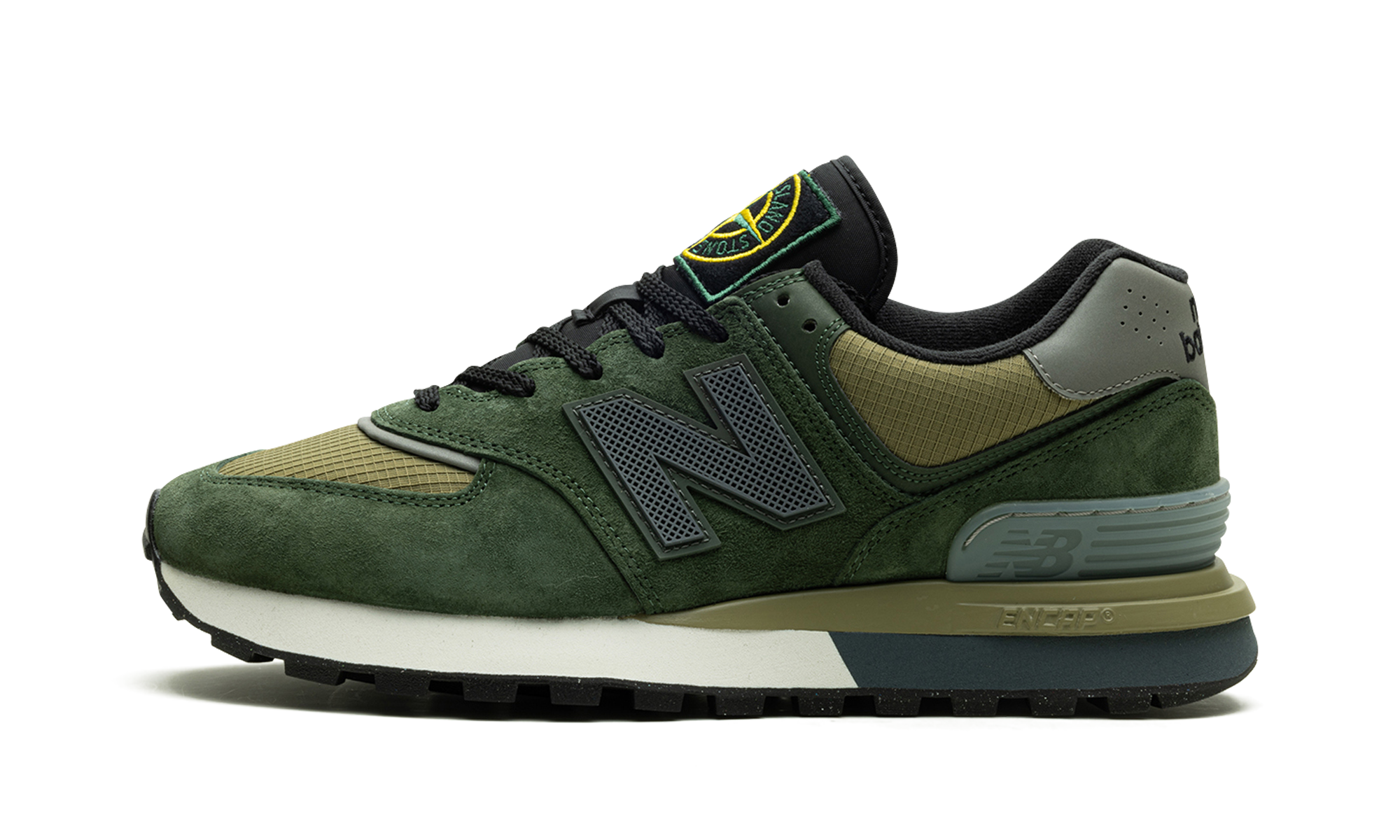 New Balance 574 Legacy Stone Island Dark Green 1