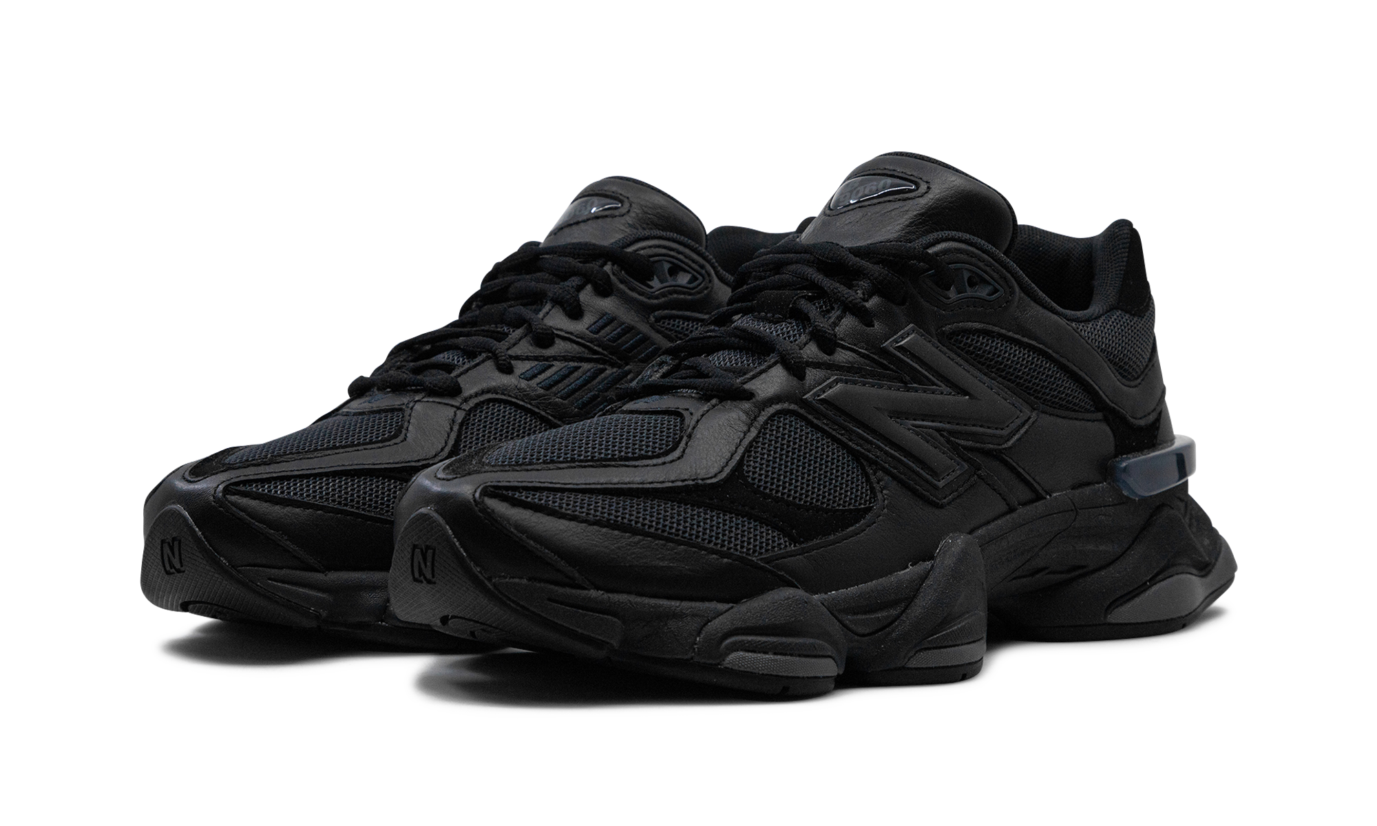 New Balance 9060 Triple Black Leather 6