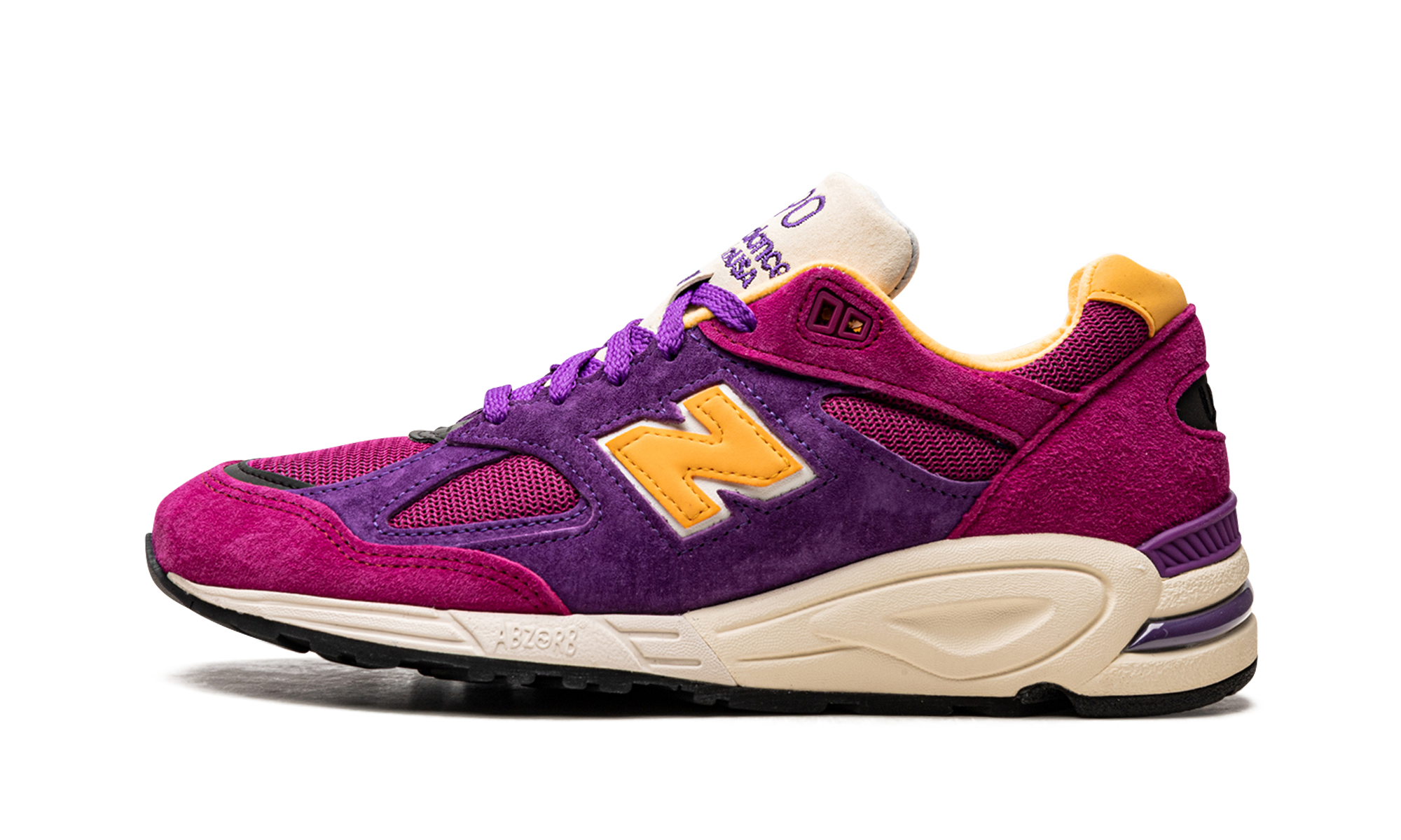 New Balance 990V2 Made in USA Teddy Santis Purple Yellow 4