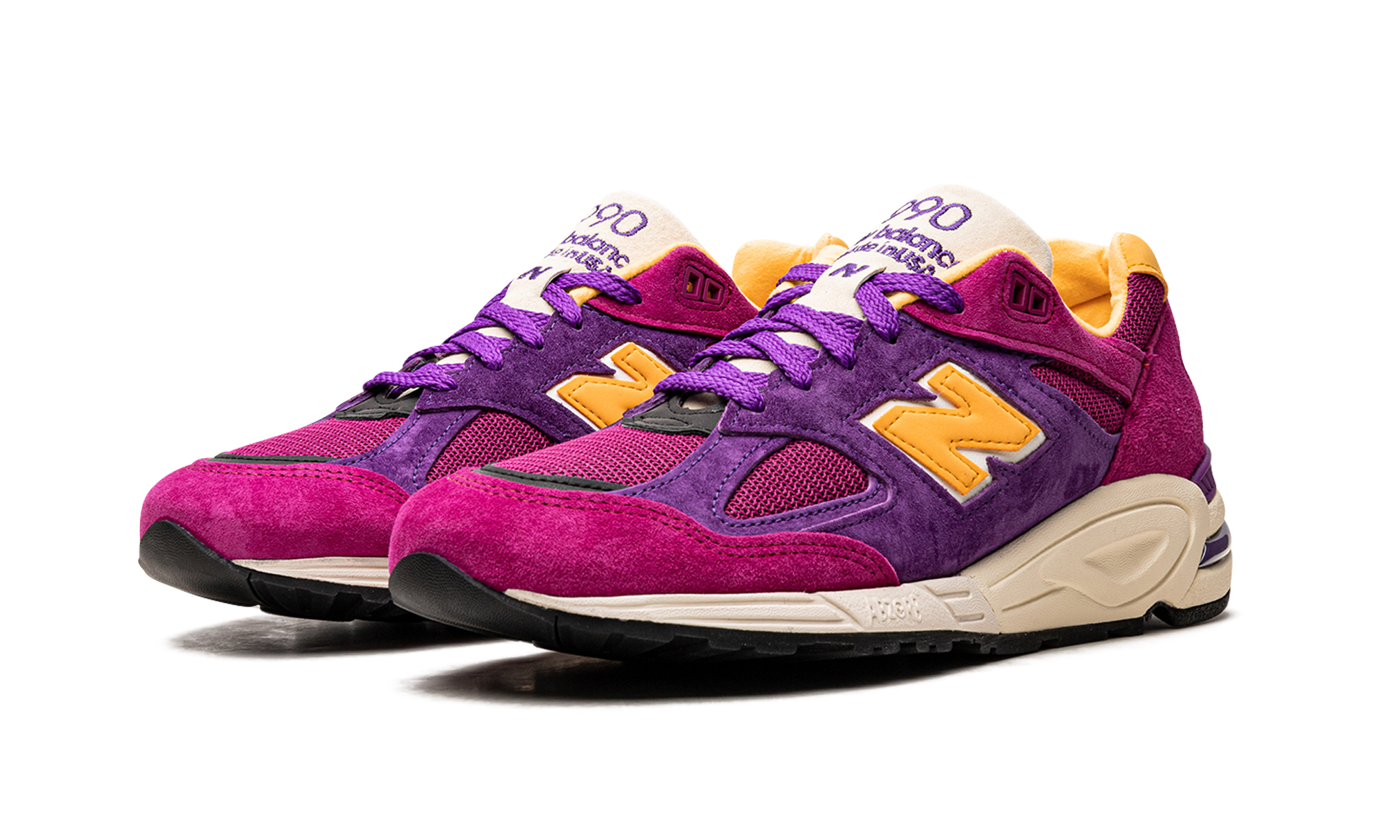 New Balance 990V2 Made in USA Teddy Santis Purple Yellow 6
