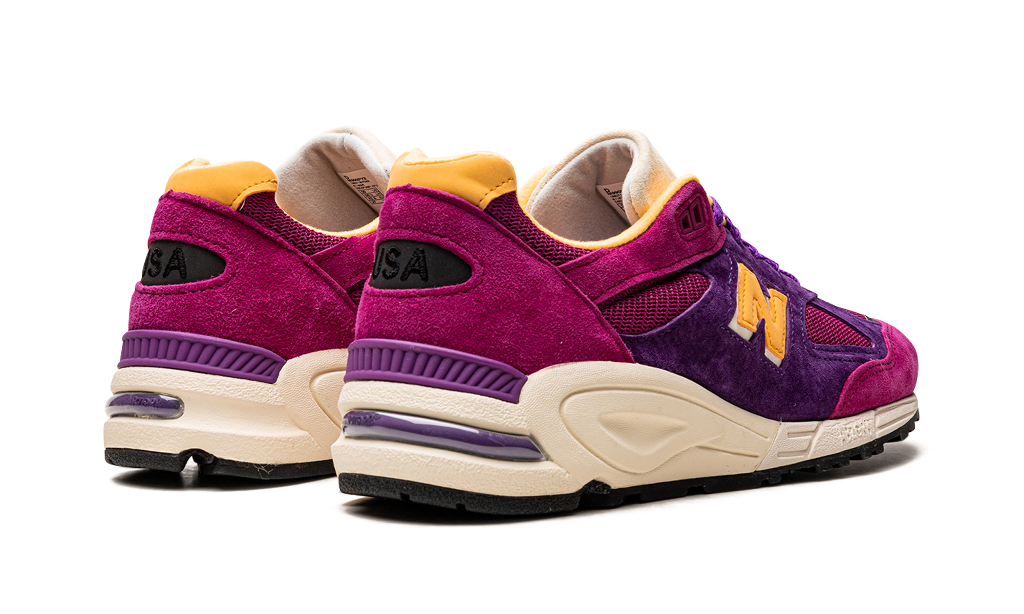 New Balance 990V2 Made in USA Teddy Santis Purple Yellow 7
