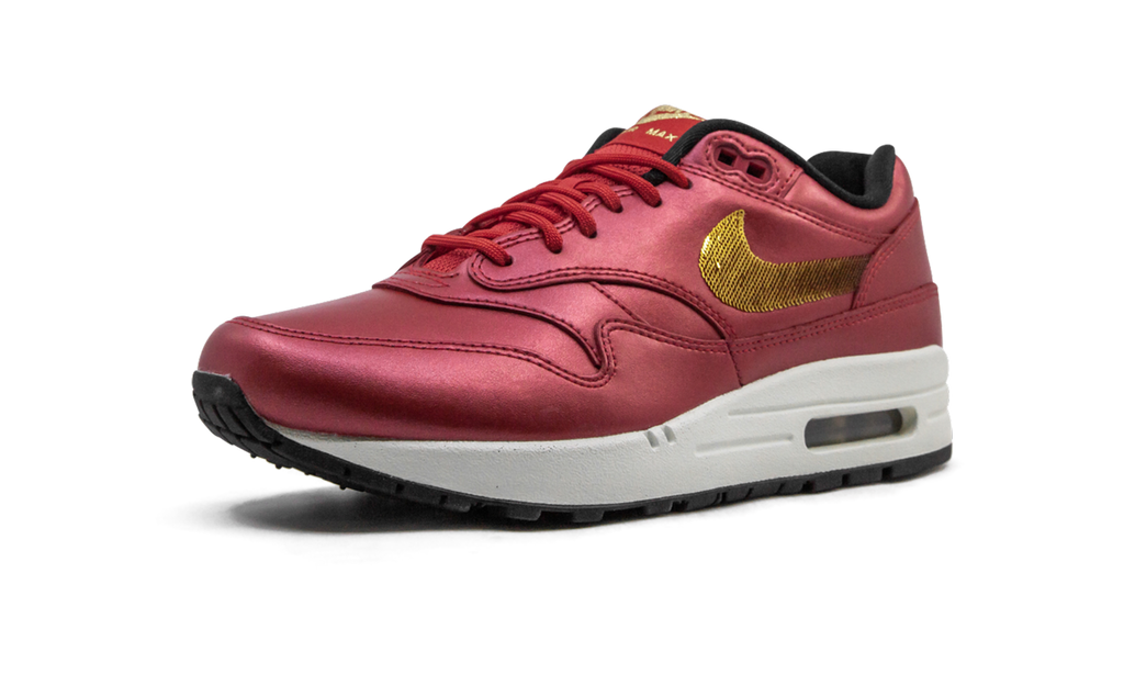 Nike Air Max 1 Red Gold Sequin (W)