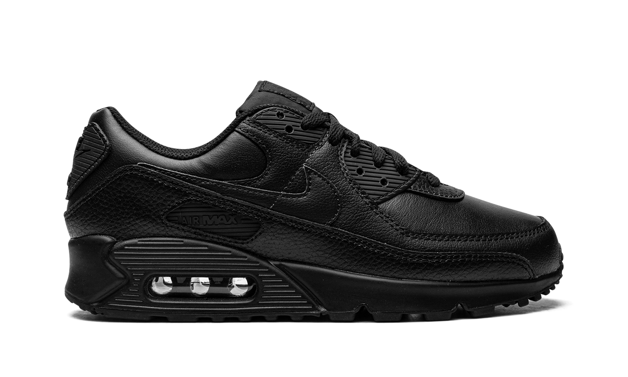 Nike Air Max 90 Leather Triple Black 6