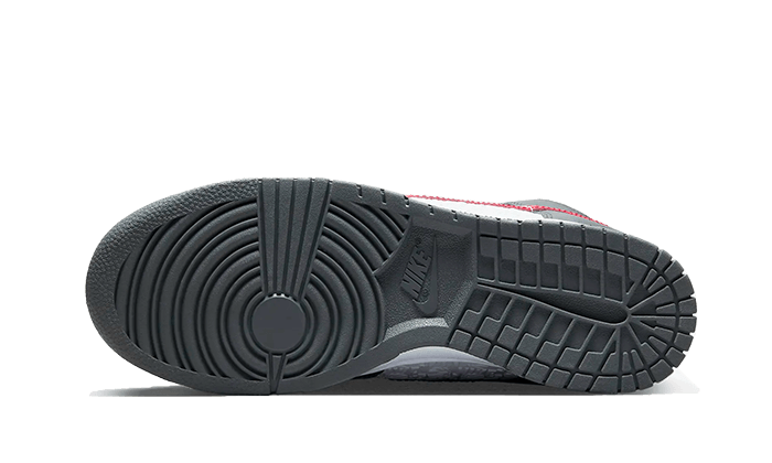 Nike Dunk High Embossed Basketball Gray Red 3