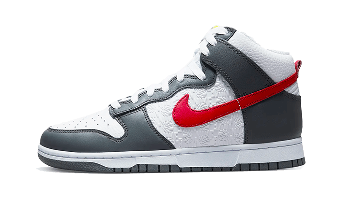 Nike Dunk High Embossed Basketball Gray Red 4