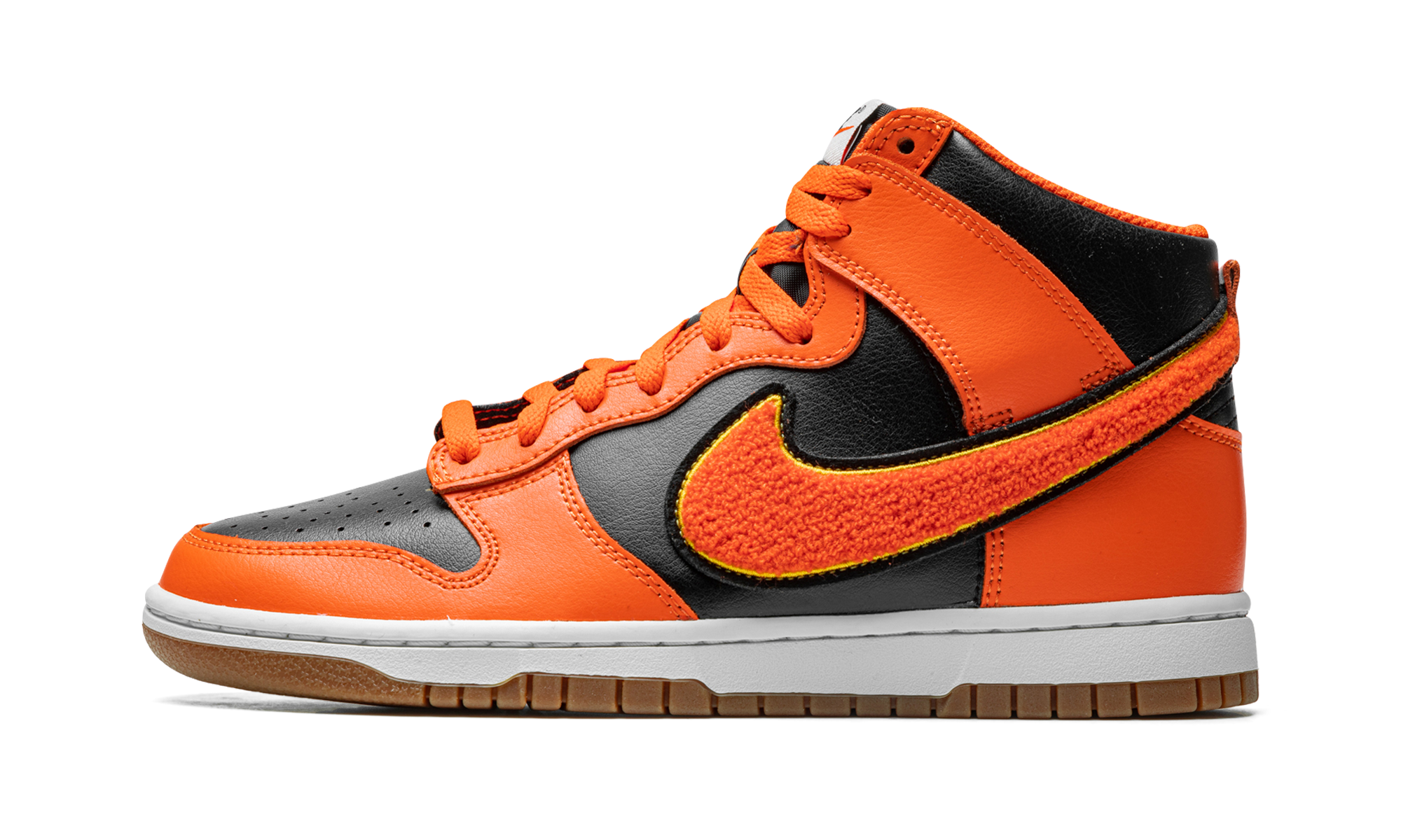 Nike Dunk High Retro Chenille Swoosh Safety Orange 1