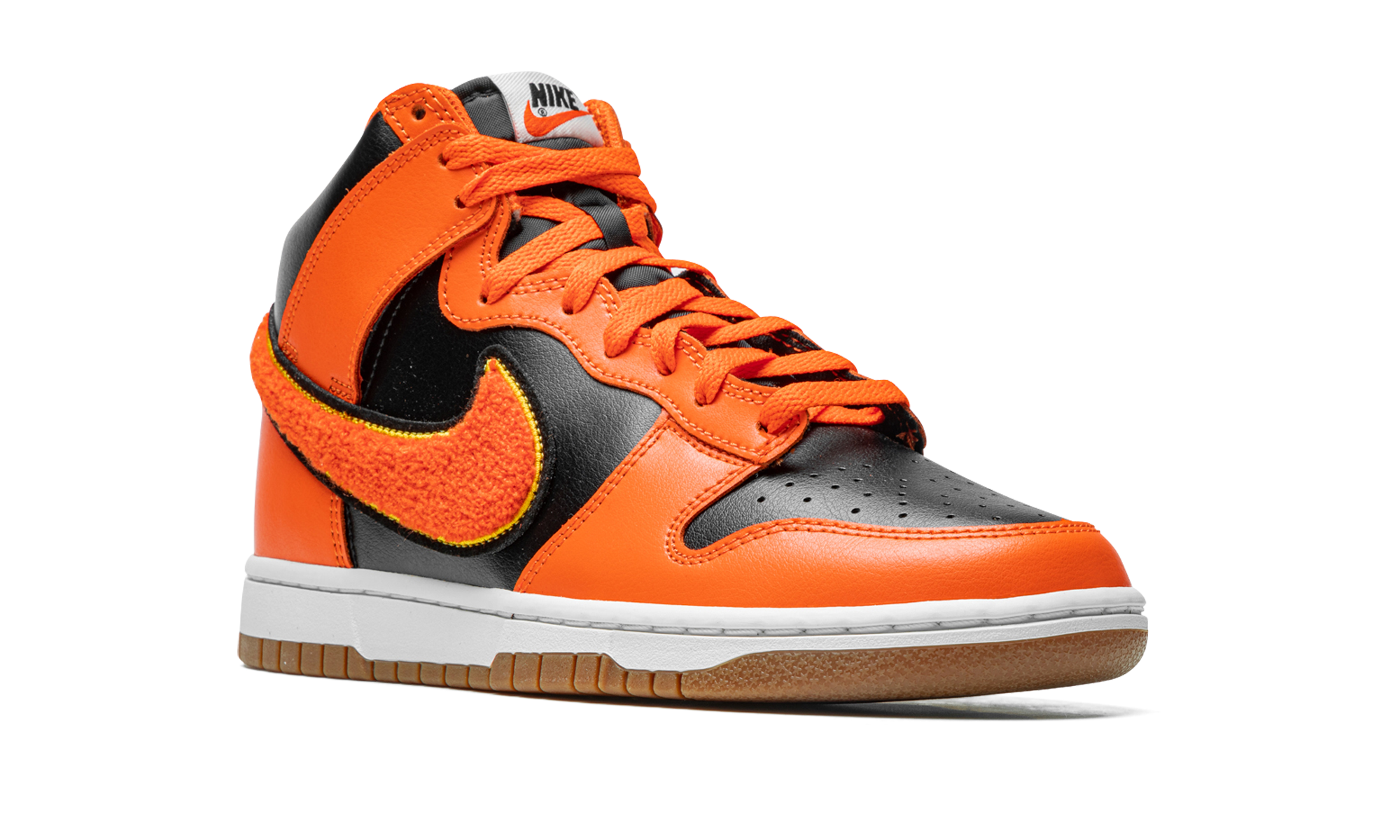 Nike Dunk High Retro Chenille Swoosh Safety Orange 2