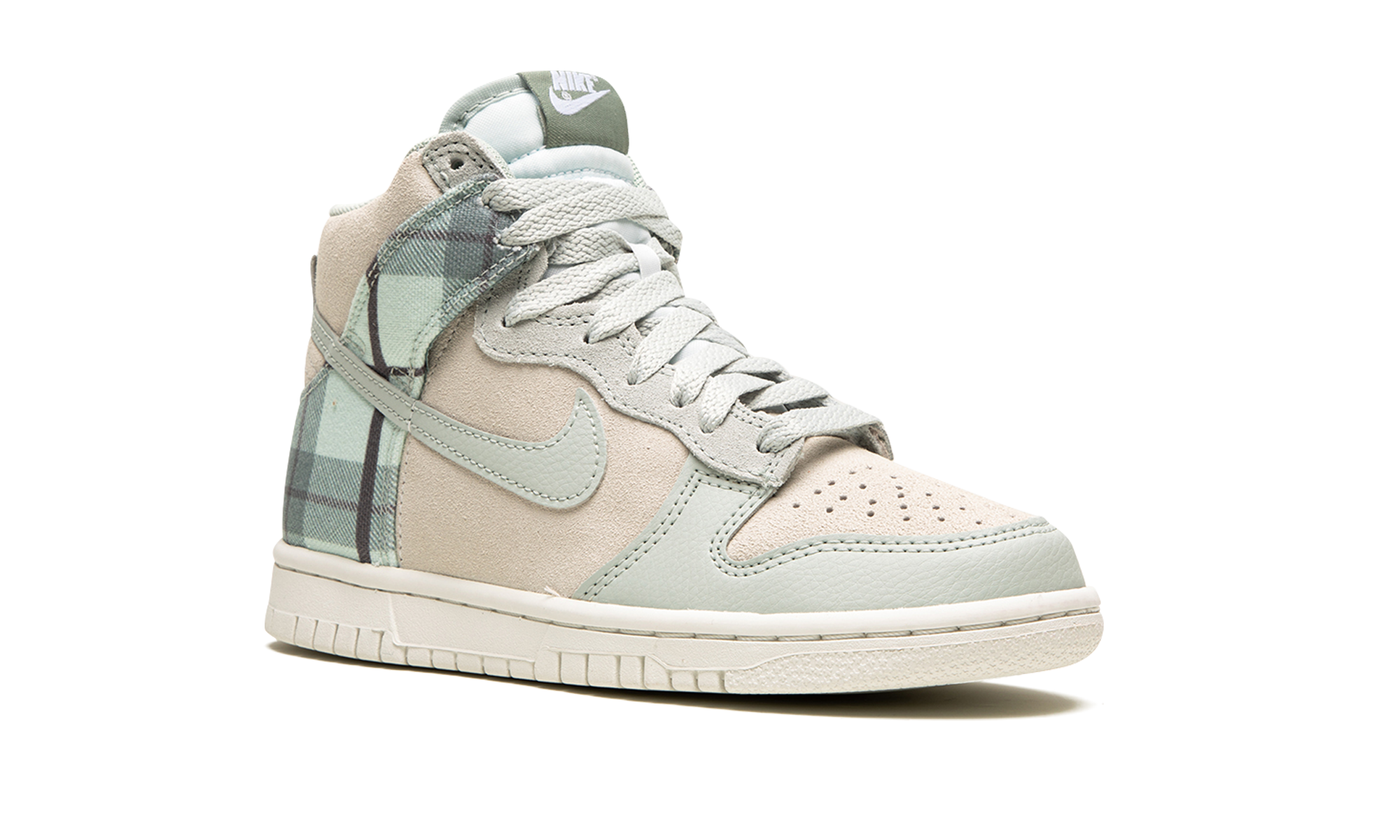 Nike Dunk High SE Tartan Plaid White Light Green (GS) 2