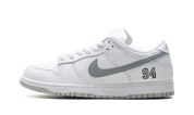 Nike SB Dunk Low Supreme White Metallic Silver 1