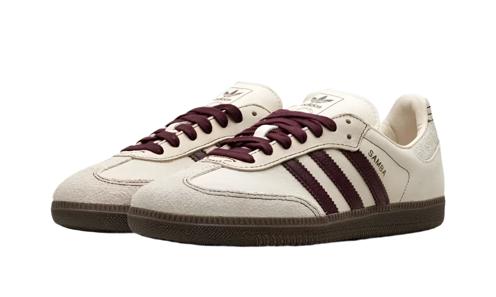 Adidas Samba OG Wonder White Maroon