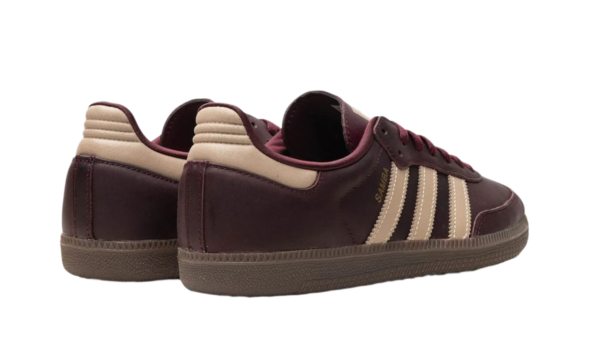 Adidas Samba Maroon Crystal Sand Bordo Dourado