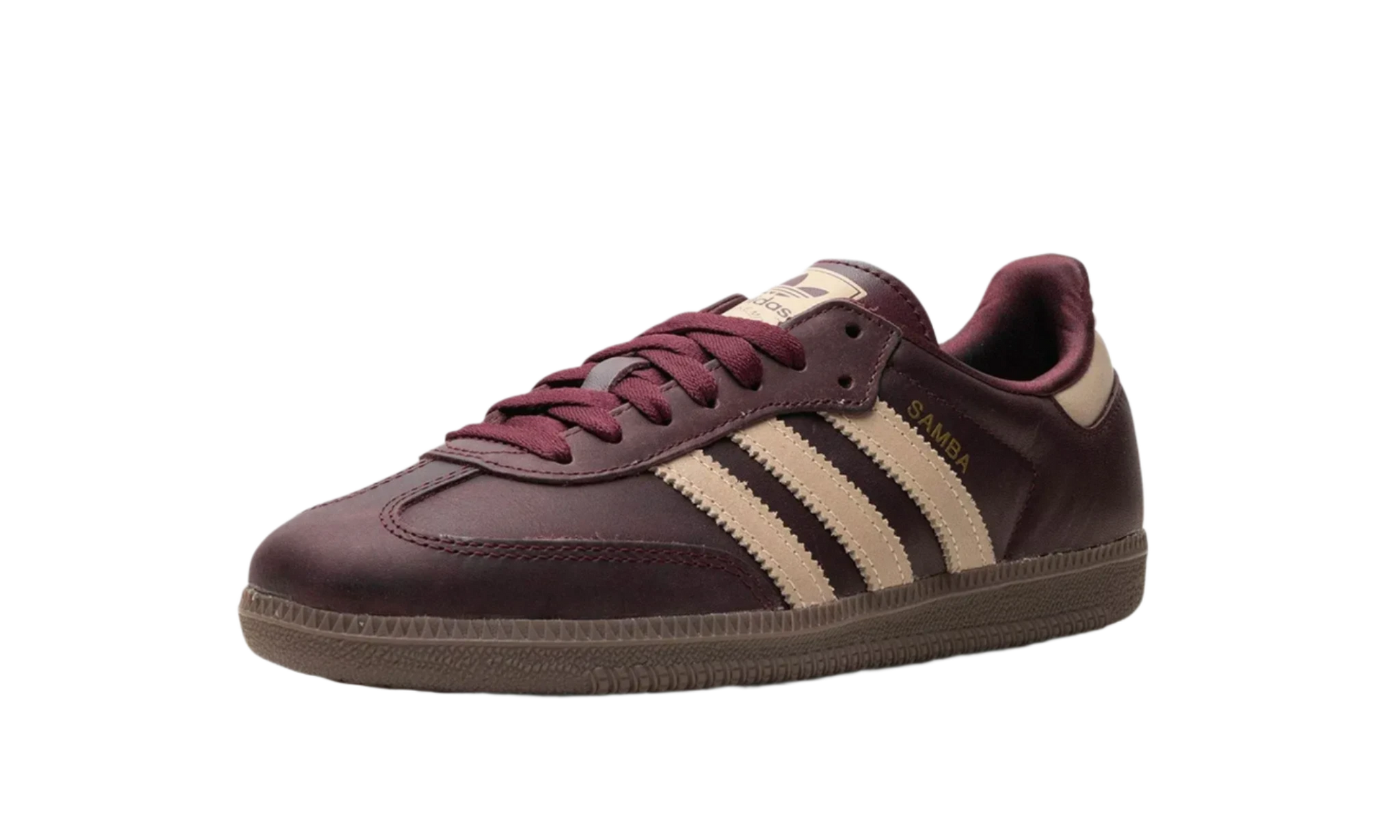 Adidas Samba Maroon Crystal Sand Bordo Dourado