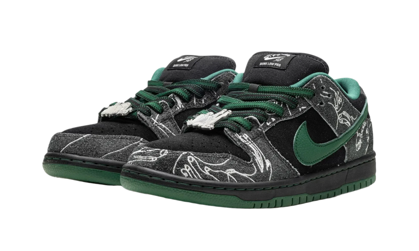 Nike SB Dunk Low There Skateboards Verde Preto