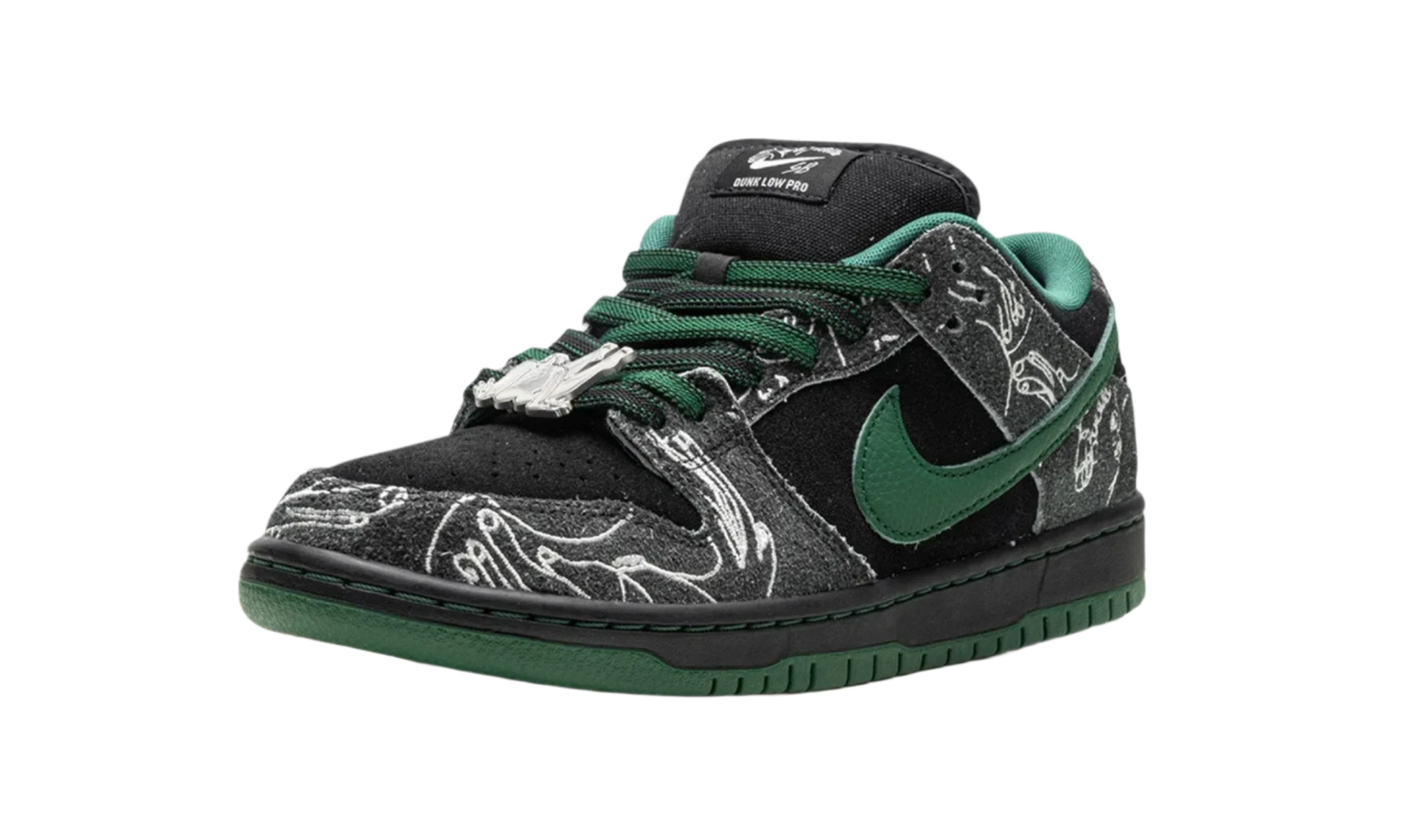 Nike SB Dunk Low There Skateboards Verde Preto