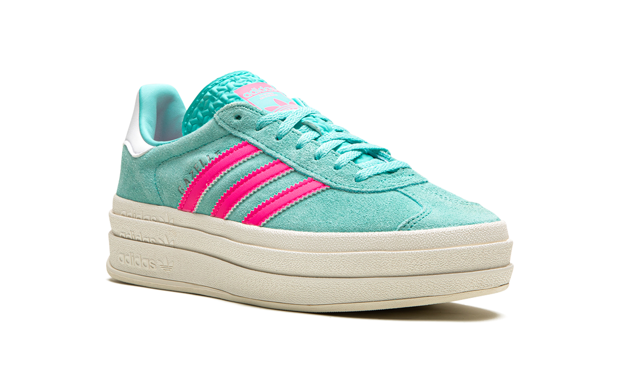 Adidas Gazelle Bold Flash Aqua Lucid Pink (W) 2