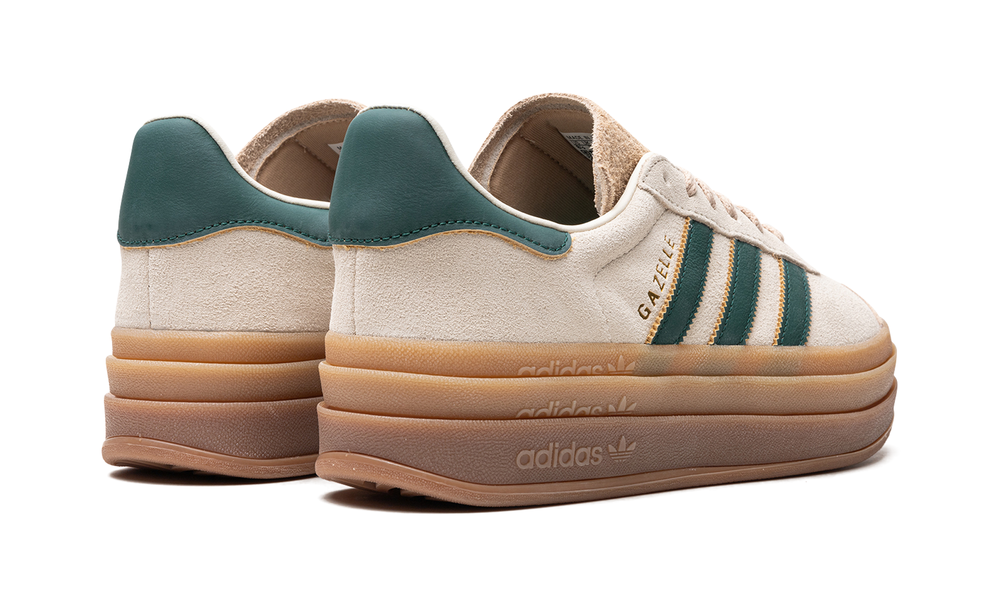 Adidas Gazelle Bold Magic Beige Collegiate Green 4