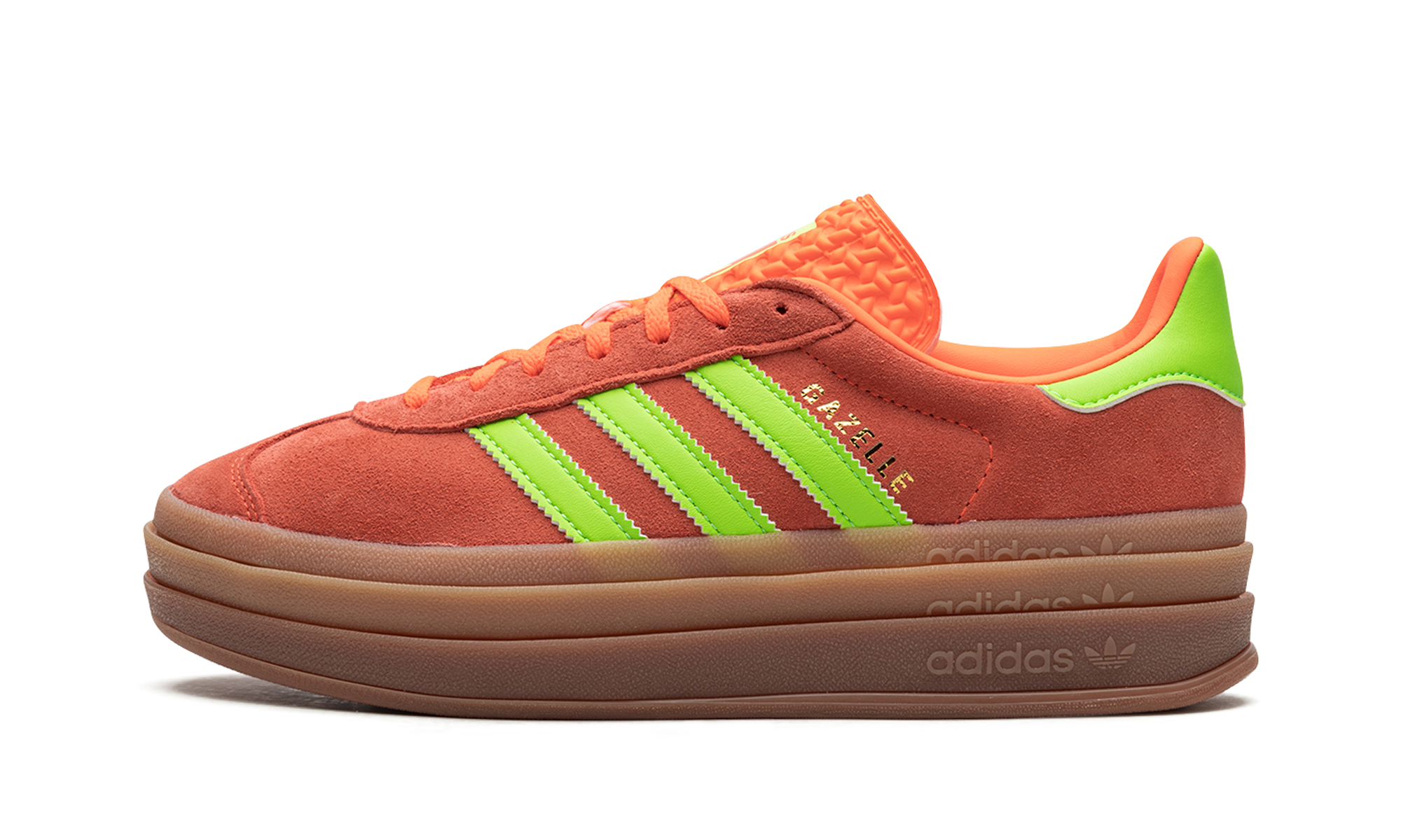 Adidas Gazelle Bold Solar Orange Solar Green 1