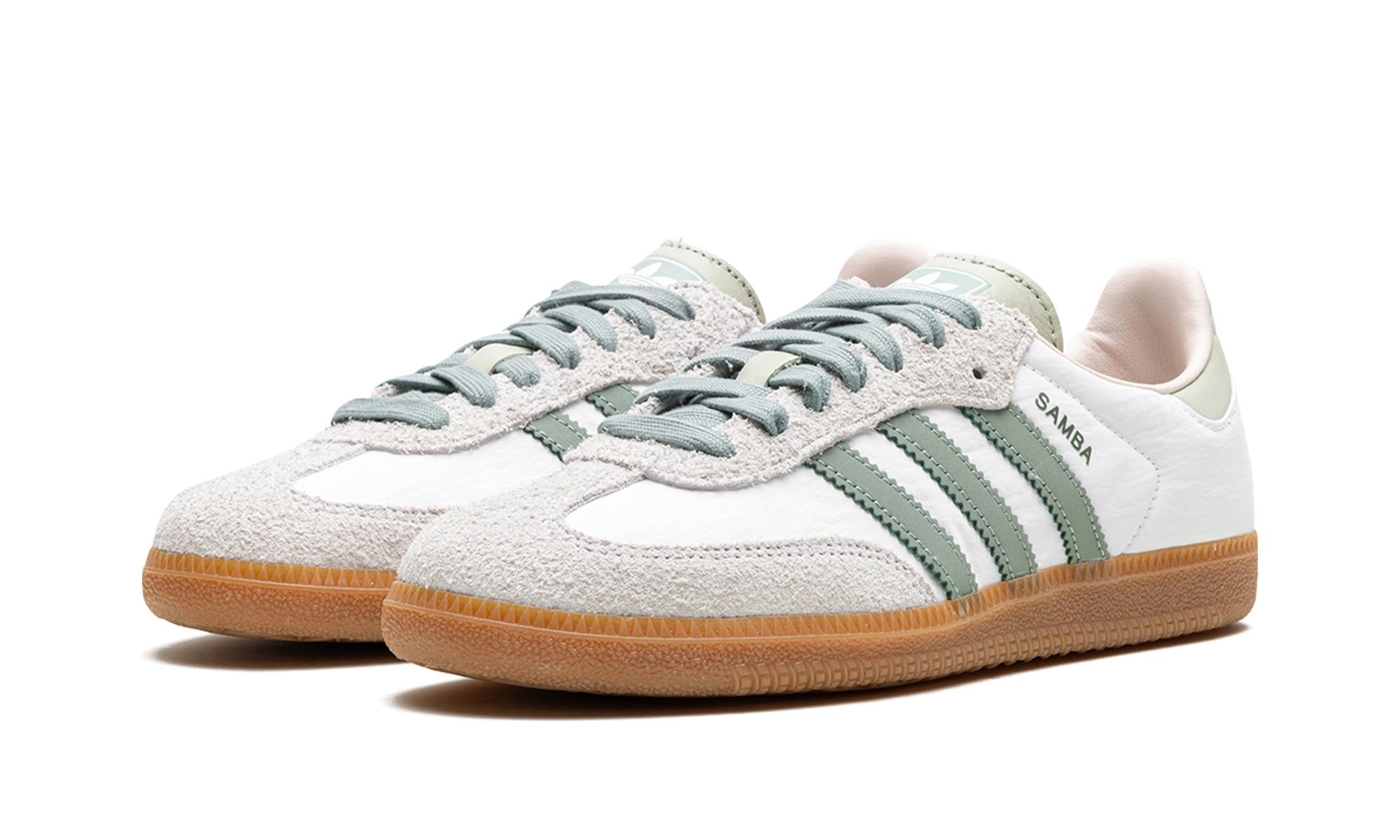 Adidas Samba OG Cloud White Silver Green 3