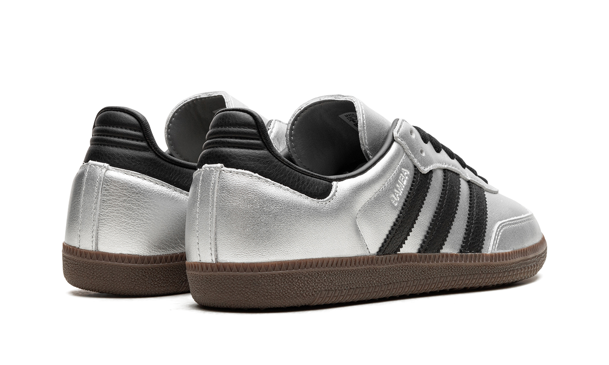 Adidas Samba OG Silver Metallic Black Gum (W) 3