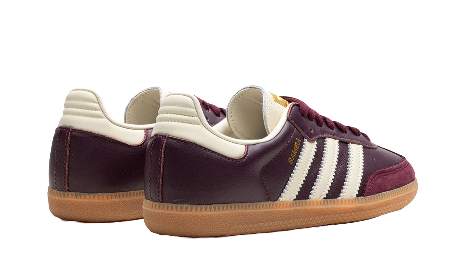 Adidas Samba OG Maroon Gold Metallic Bordeaux