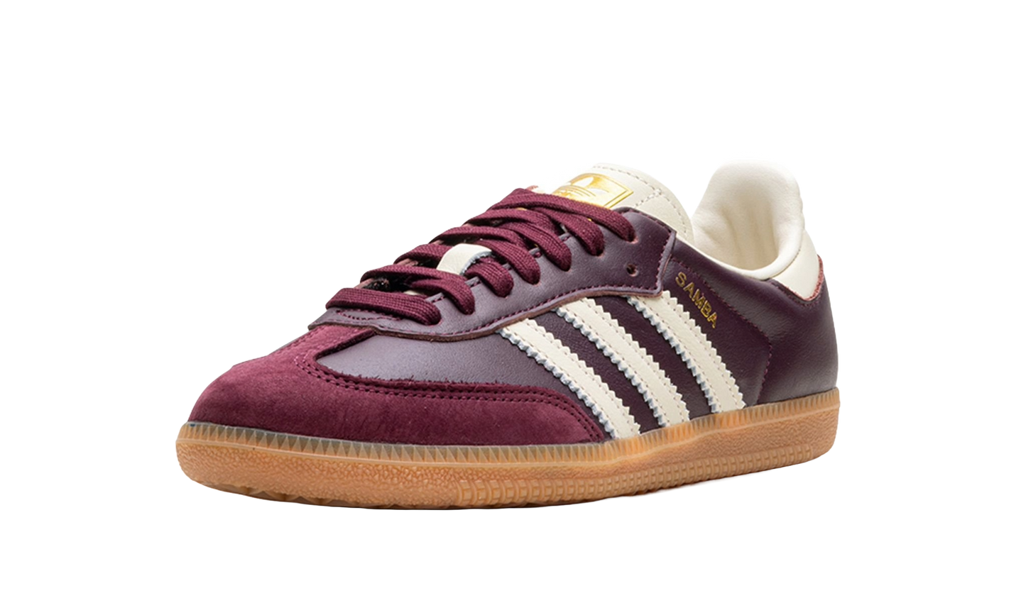 Adidas Samba OG Maroon Gold Metallic Bordeaux