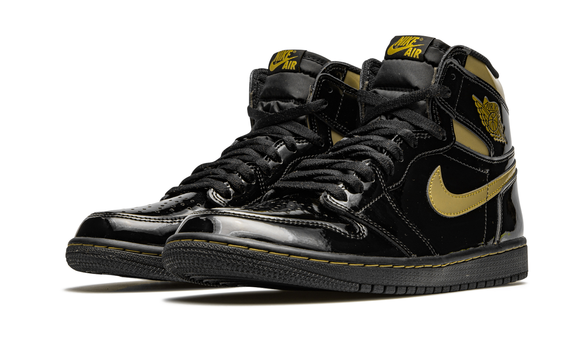 Air Jordan 1 High Black Metallic Gold 2