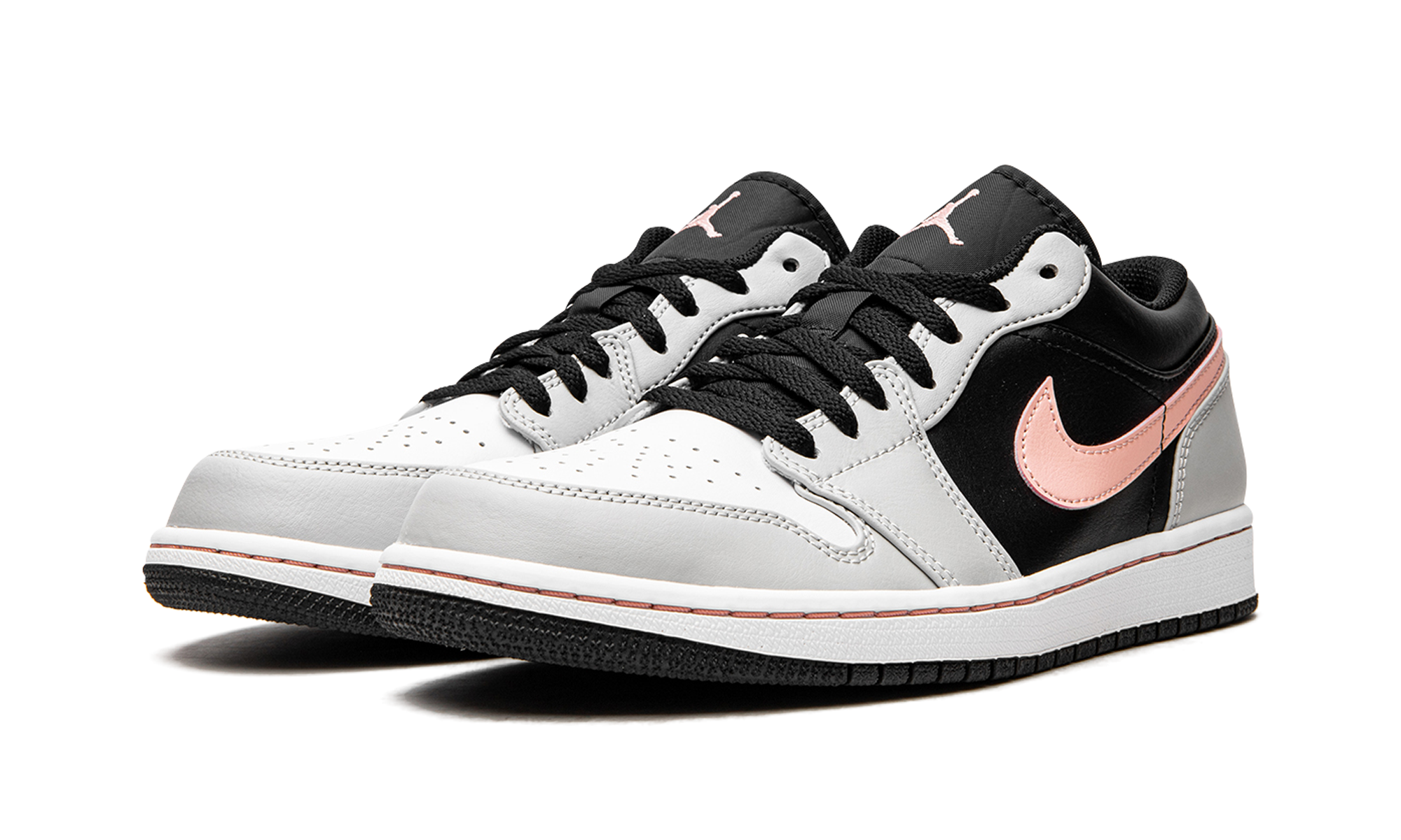 Air Jordan 1 Low Black Grey Pink 3