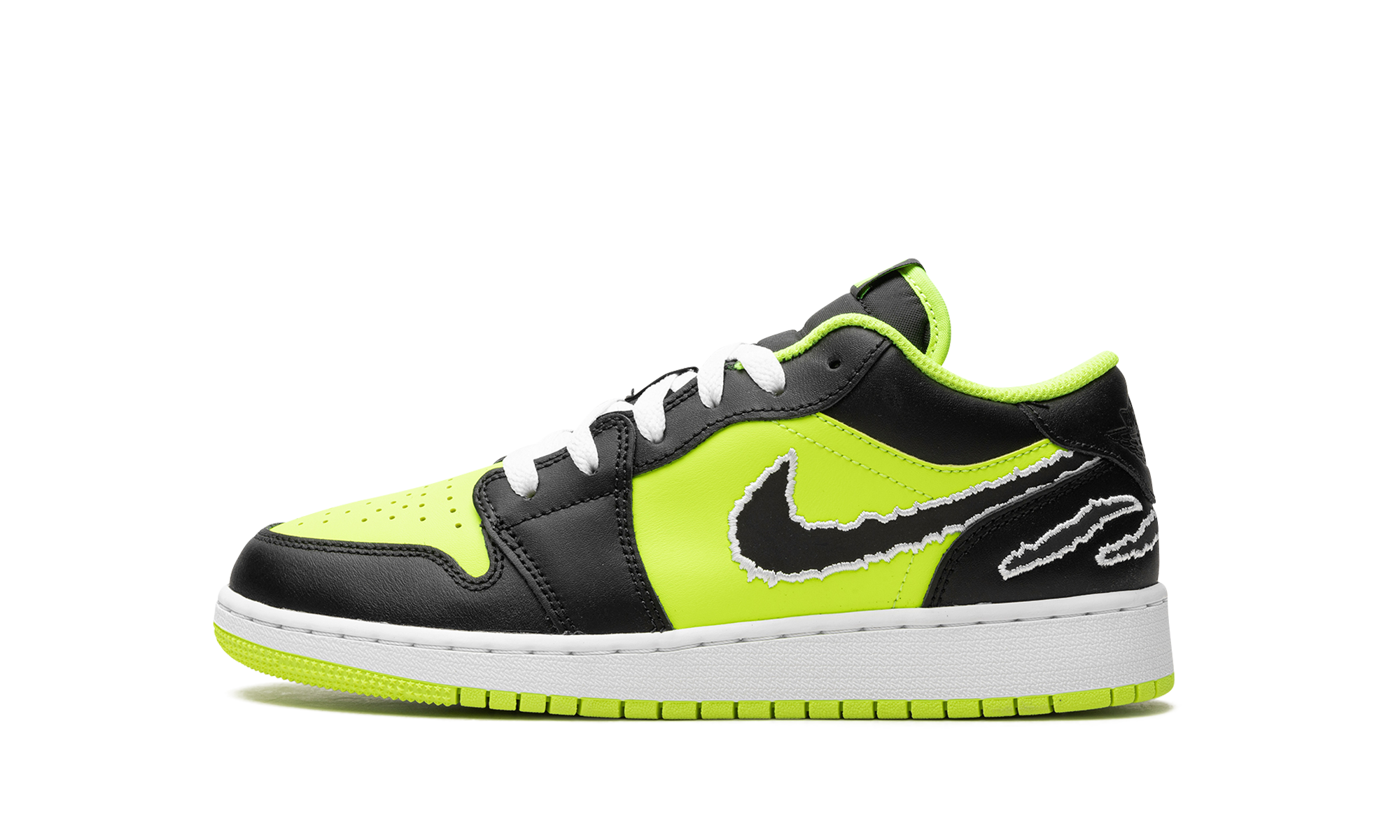 Air Jordan 1 Low SE Black Cat Volt (GS) 1