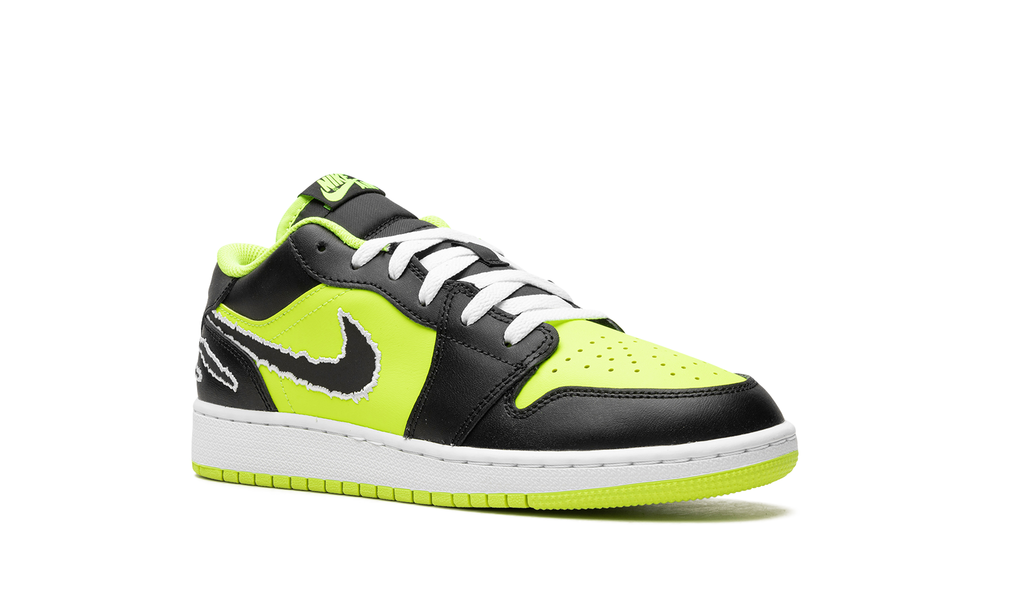 Air Jordan 1 Low SE Black Cat Volt (GS) 2