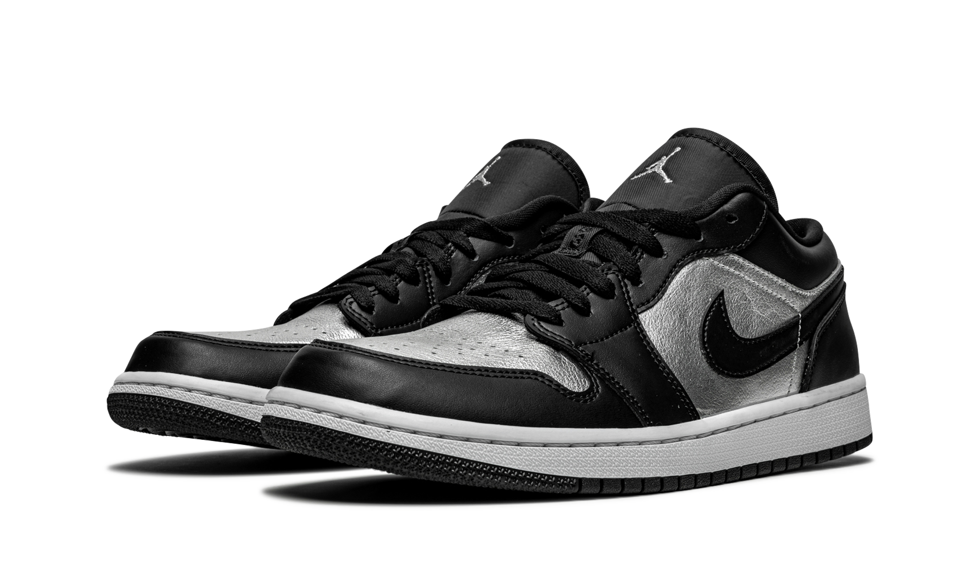 Air Jordan 1 Low Se Black Metallic Silver 2