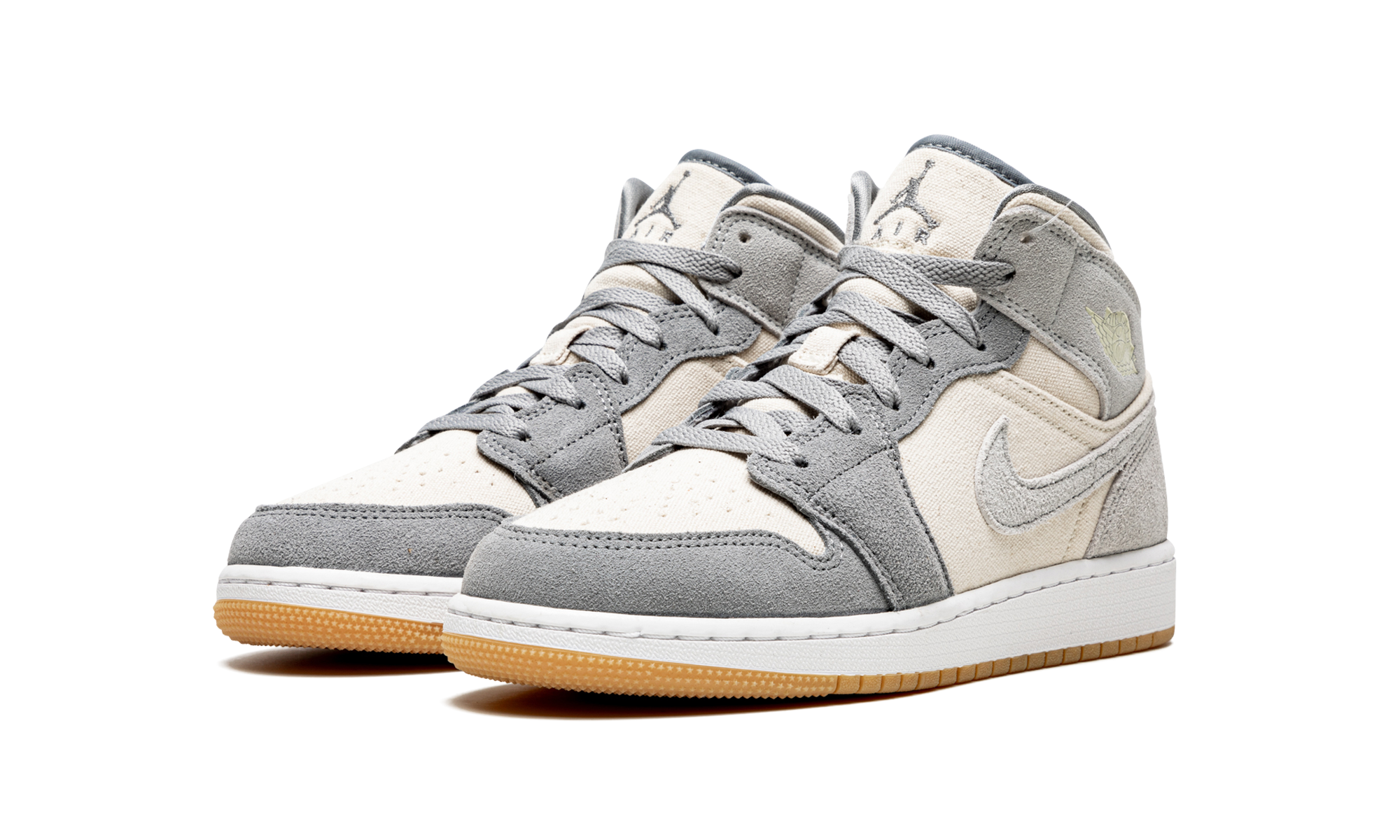 Air Jordan 1 Mid Beige Grey Suede (GS) 3