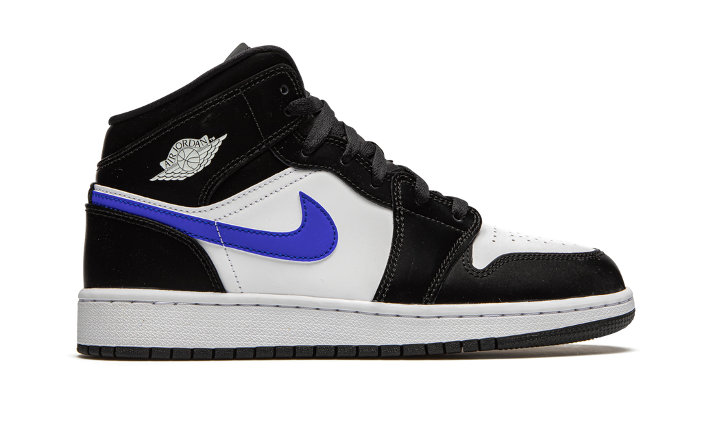 Air Jordan 1 Mid Black Racer Blue (GS) 7