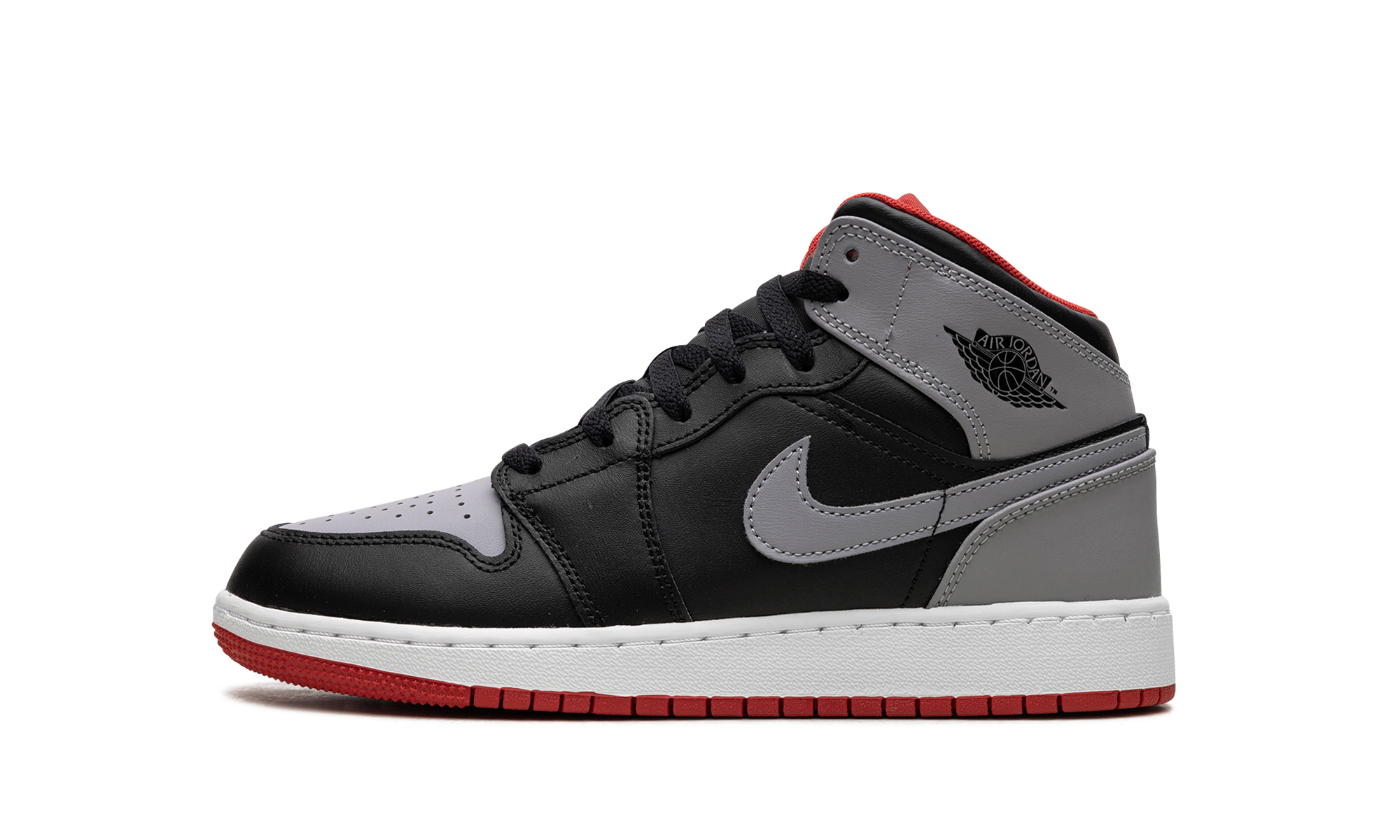 Air Jordan 1 Mid Cement Gray Red 4