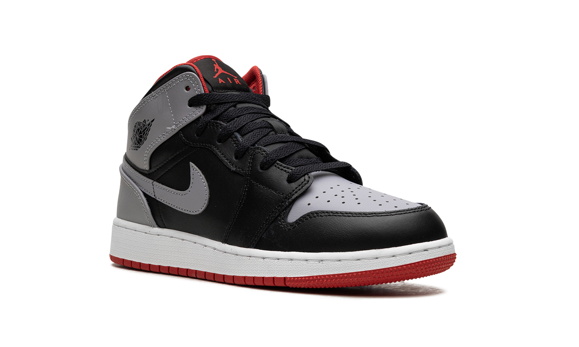 Air Jordan 1 Mid Cement Gray Red 5