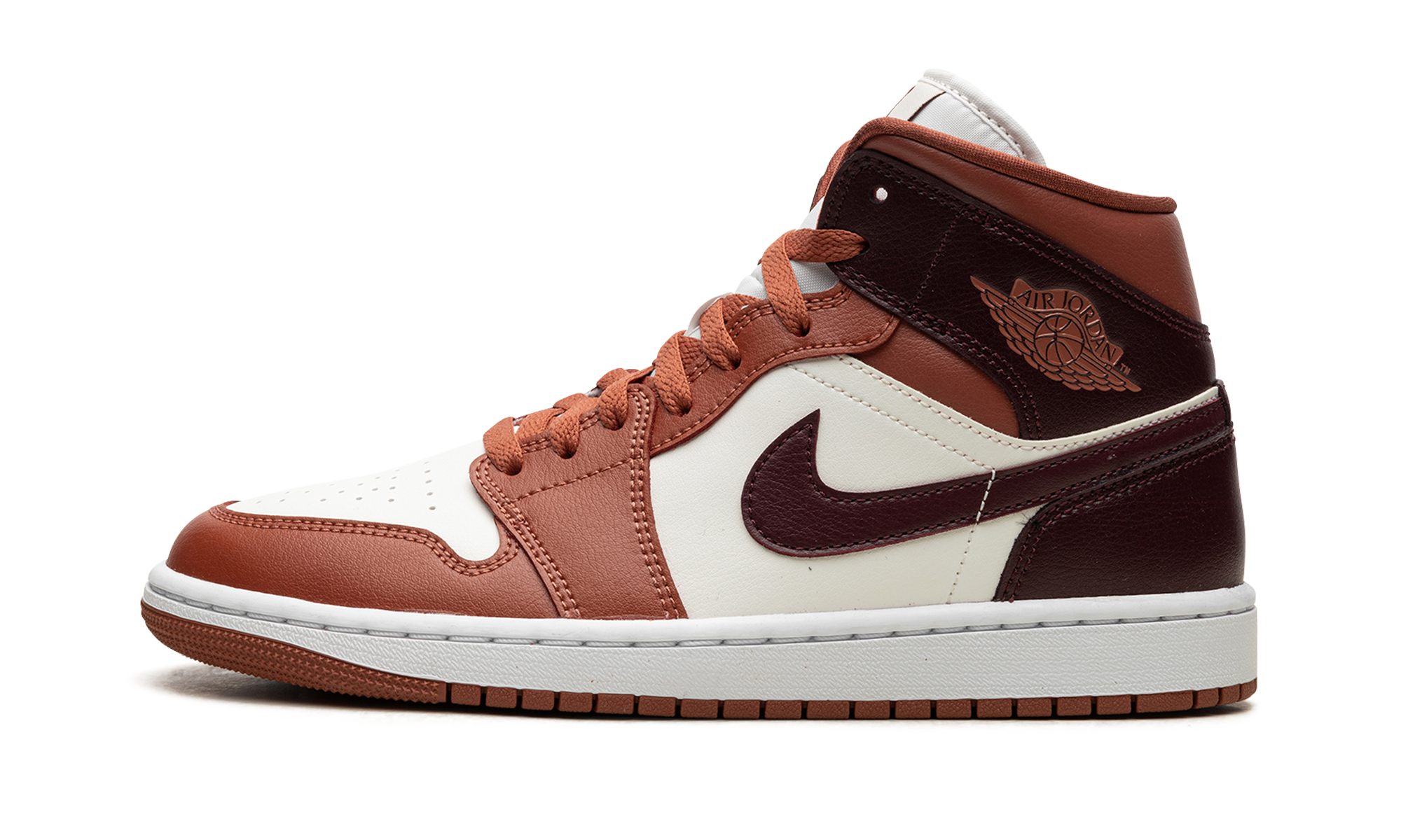 Air Jordan 1 Mid Dusty Peach Night Maroon 4