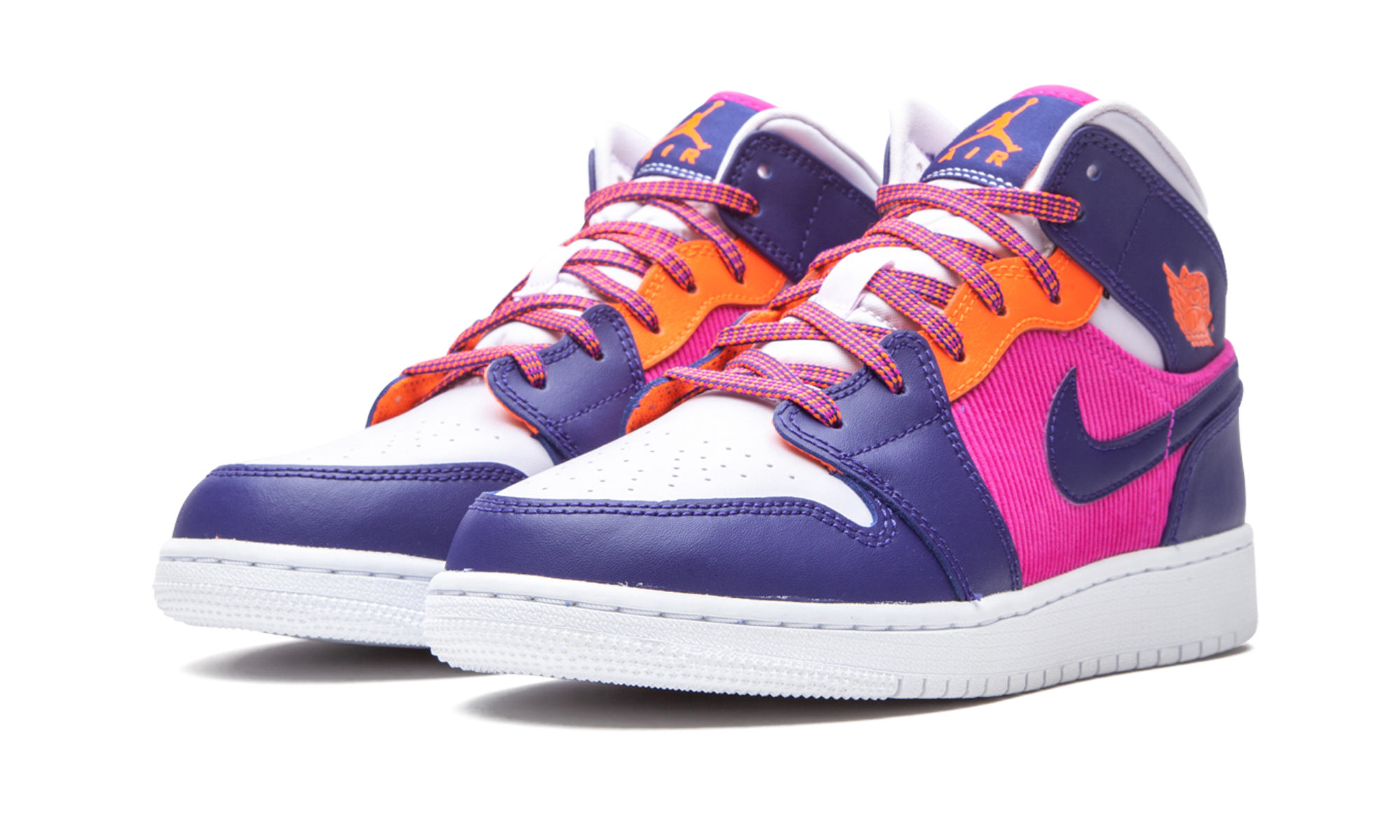 Air Jordan 1 Mid Fire Pink Barely Grape (GS) 2