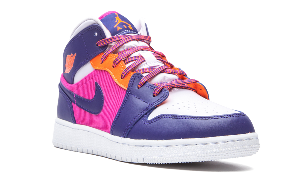 Air Jordan 1 Mid Fire Pink Barely Grape (GS) 7