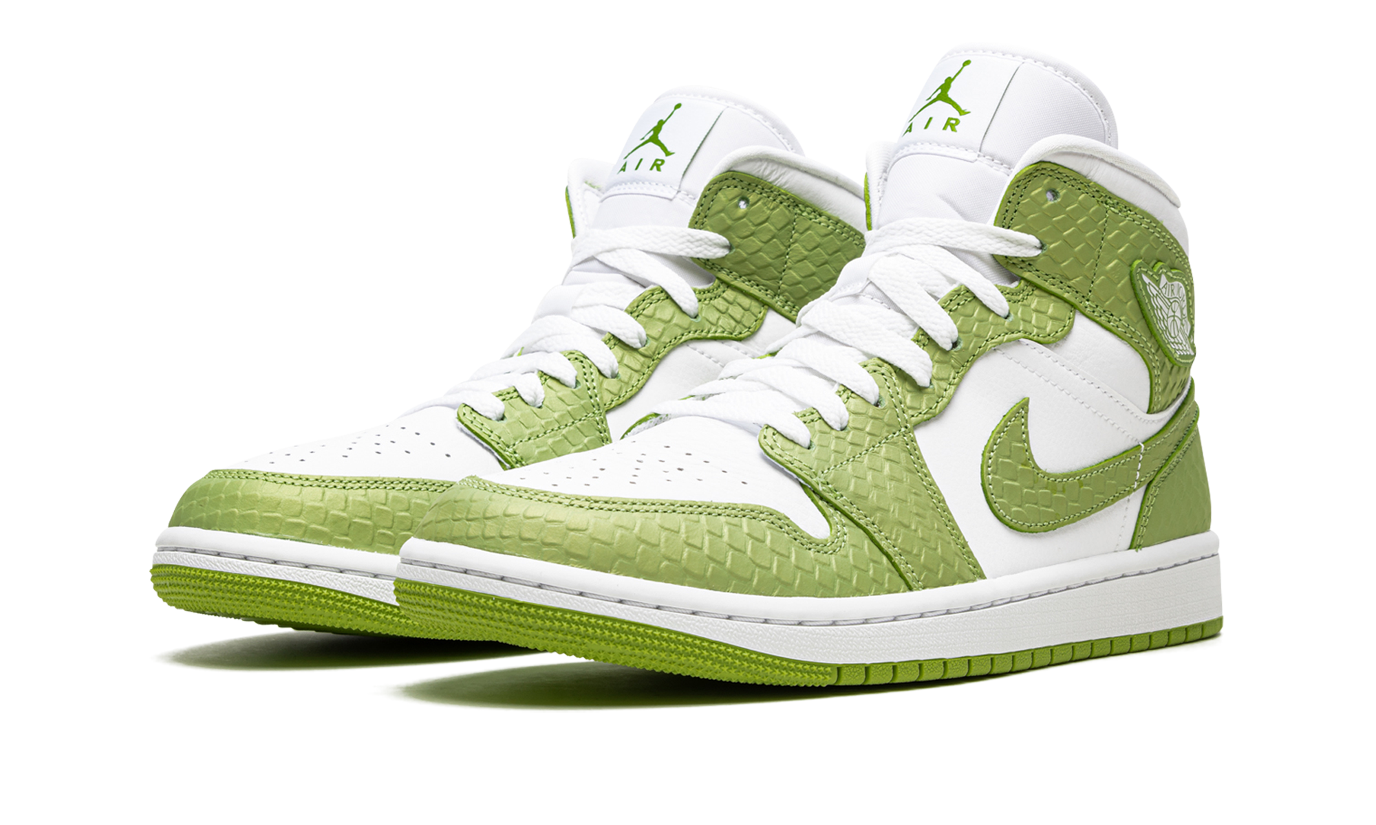 Air Jordan 1 Mid Green Python 2