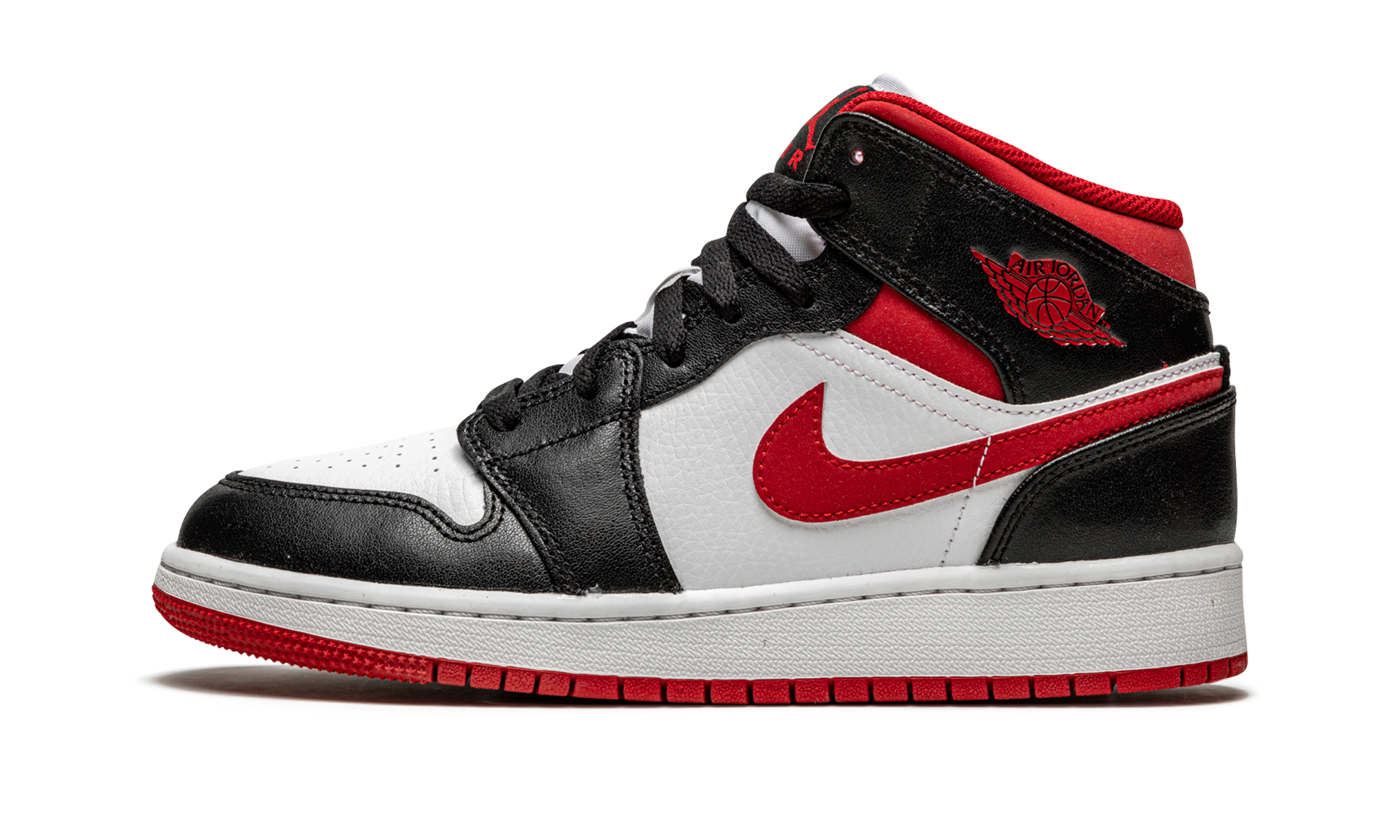Air Jordan 1 Mid Gym Red Black White (GS) 2