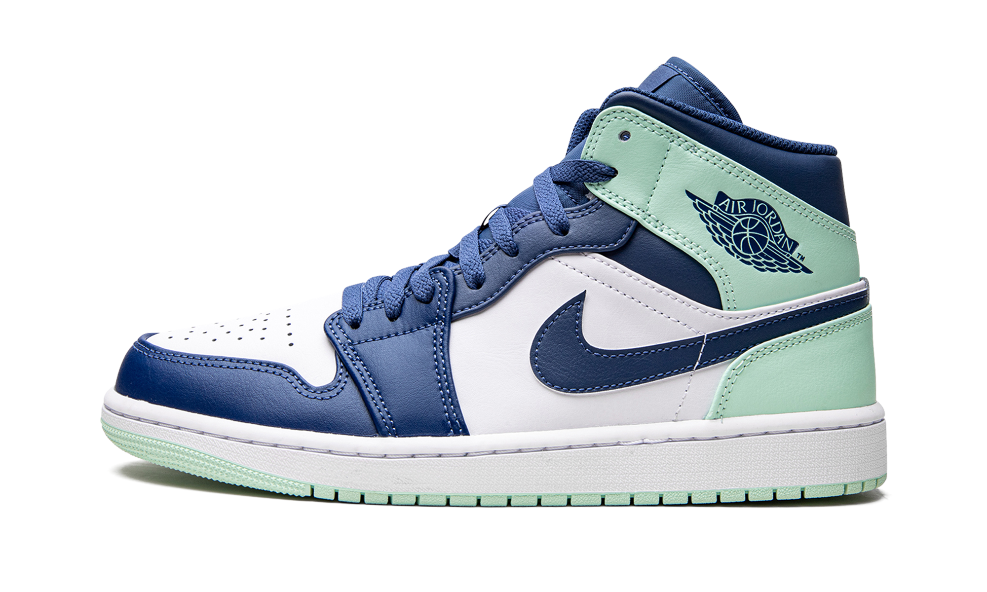 Air Jordan 1 Mid Mystic Navy Mint Foam 5
